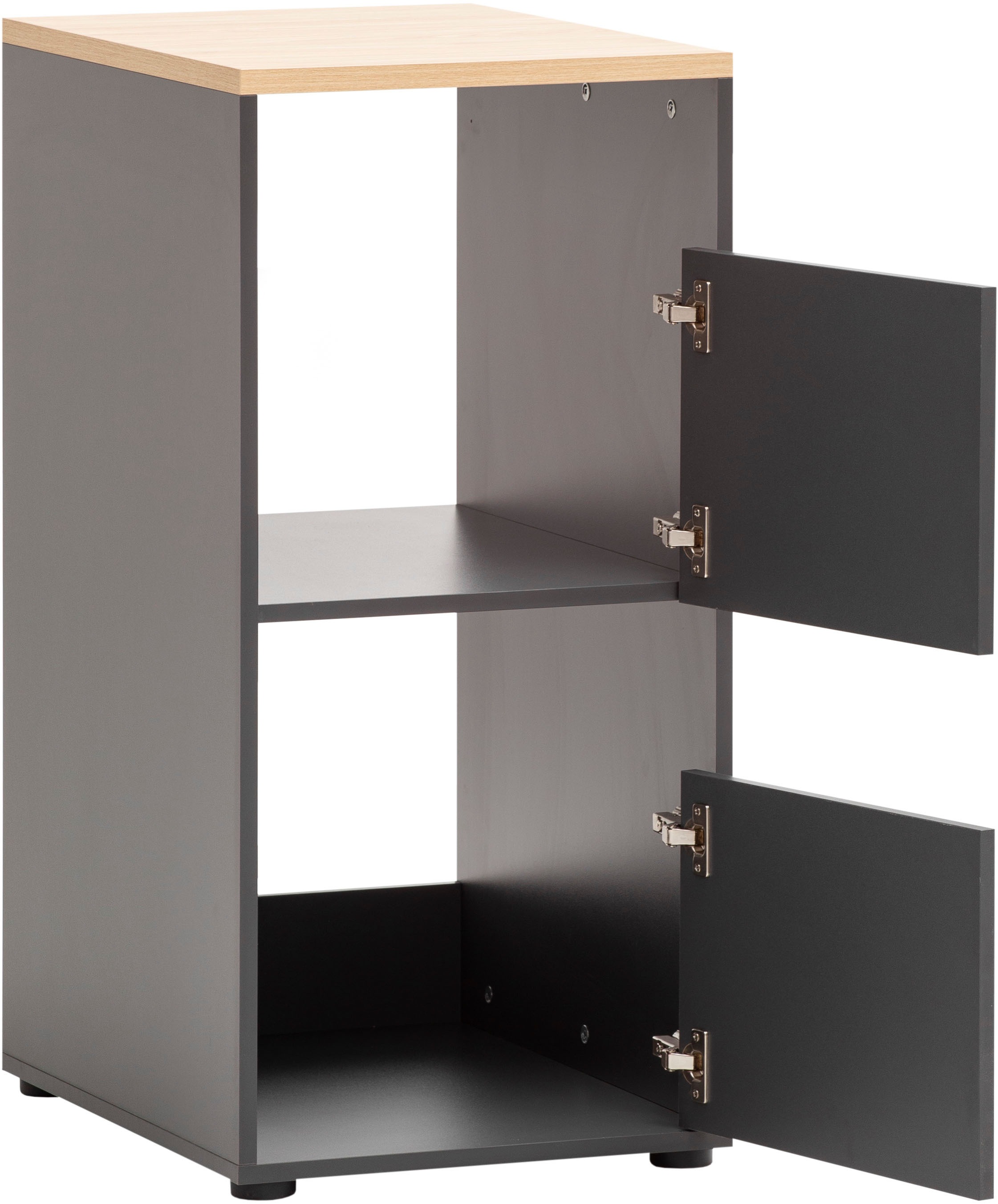 Schildmeyer Wäscheschrank »Solea, Breite 45 cm«, Zwei Wäscheschächte, Wechselbarer Türanschlag