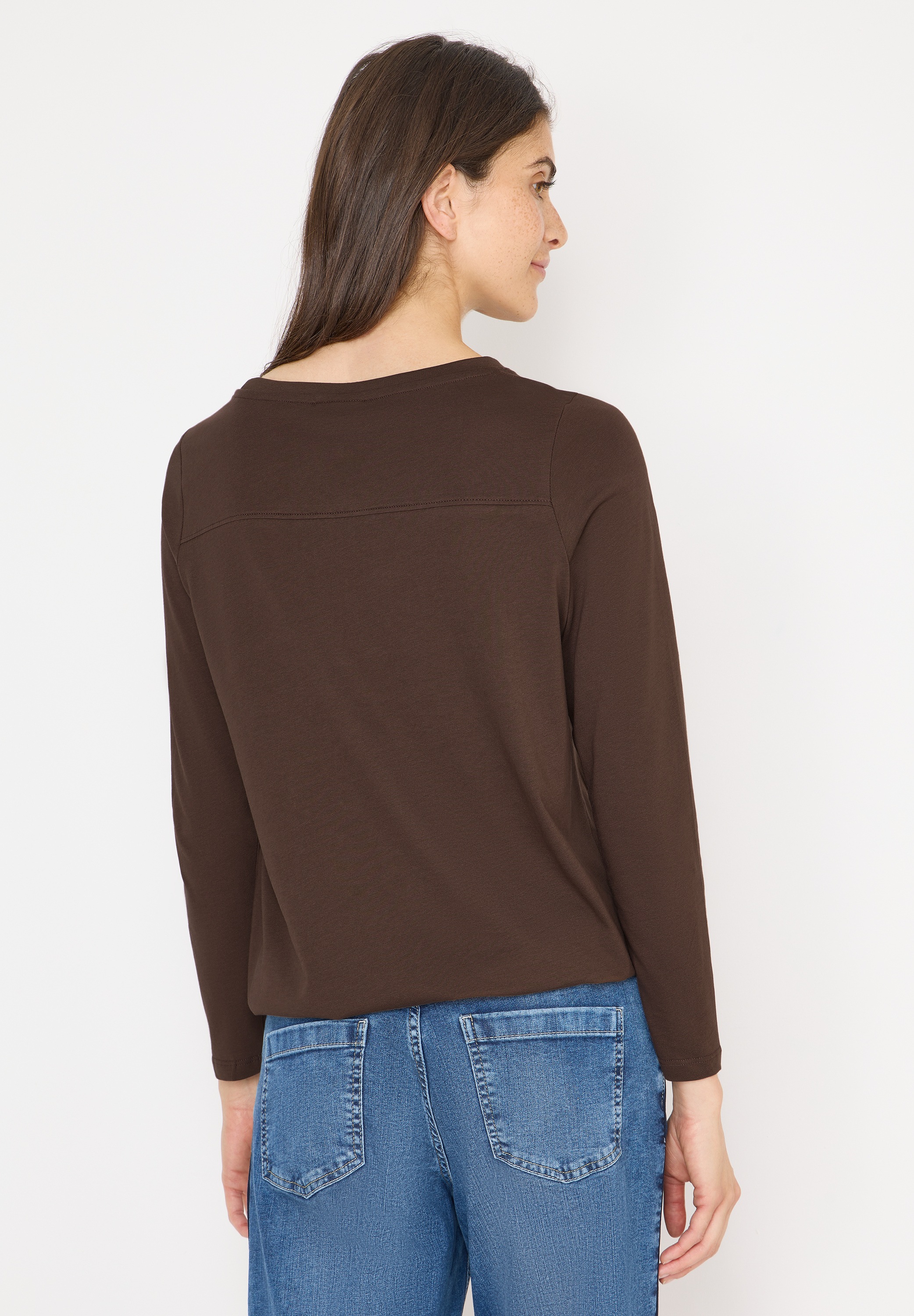 Cecil Langarmshirt aus reiner Baumwolle günstig online kaufen