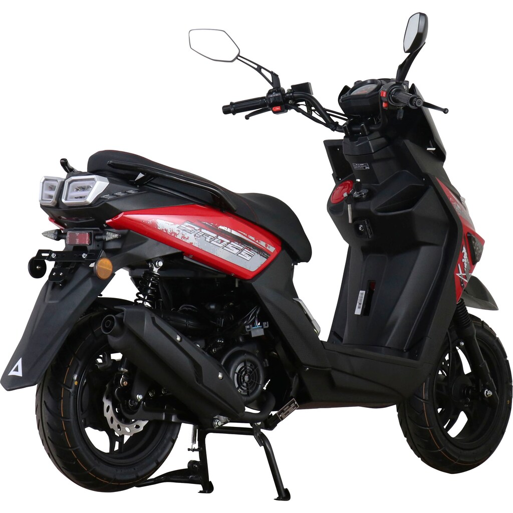 GT UNION Motorroller »PX 55 Cross-Concept 2.0 Street 125«, 125 cm³, 85 km/h, Euro 5, 8,5 PS, (Komplett-Set, 2 tlg., mit Topcase)