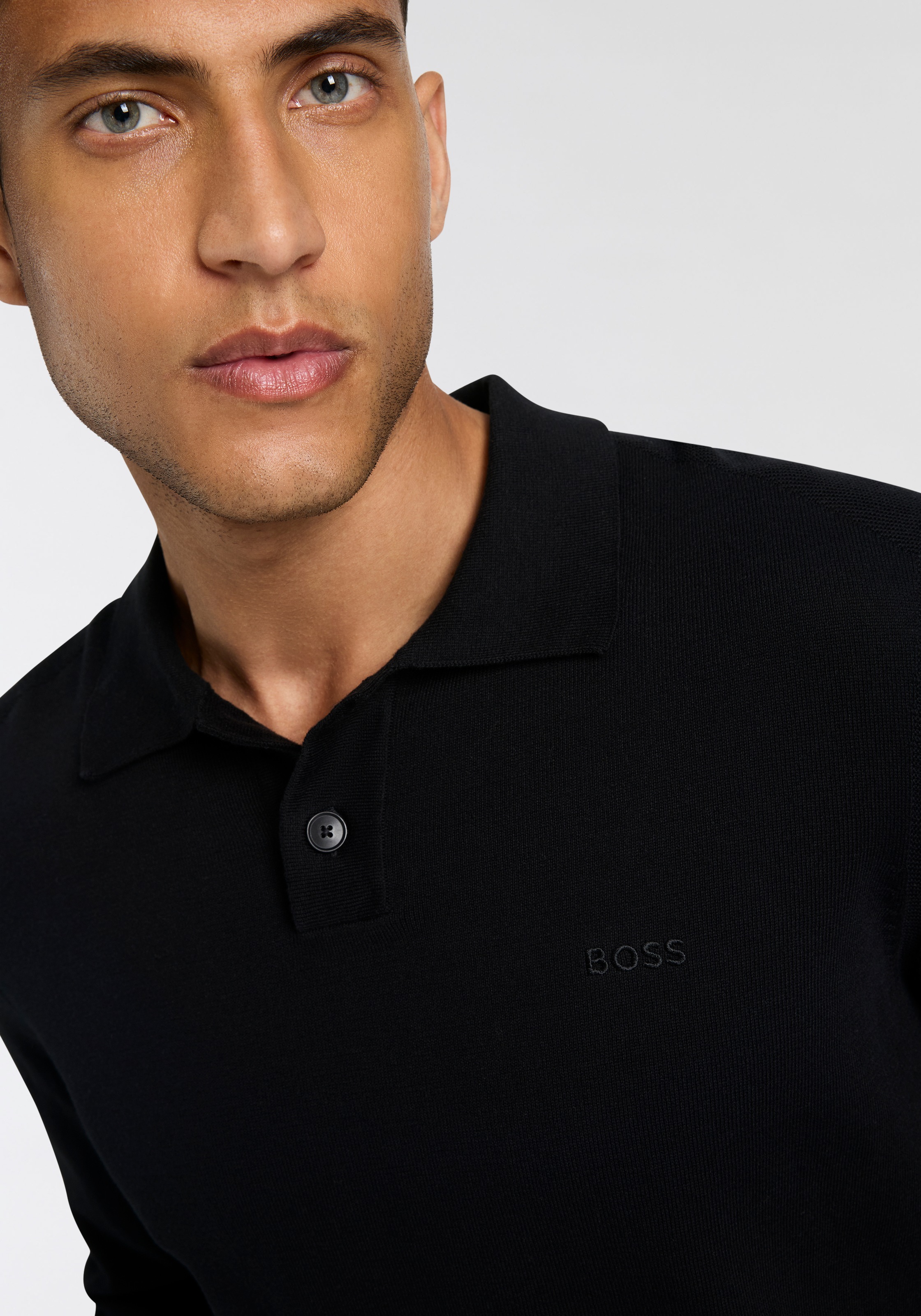 BOSS ORANGE Polokragenpullover »Asac«, mit Logo-Stickerei