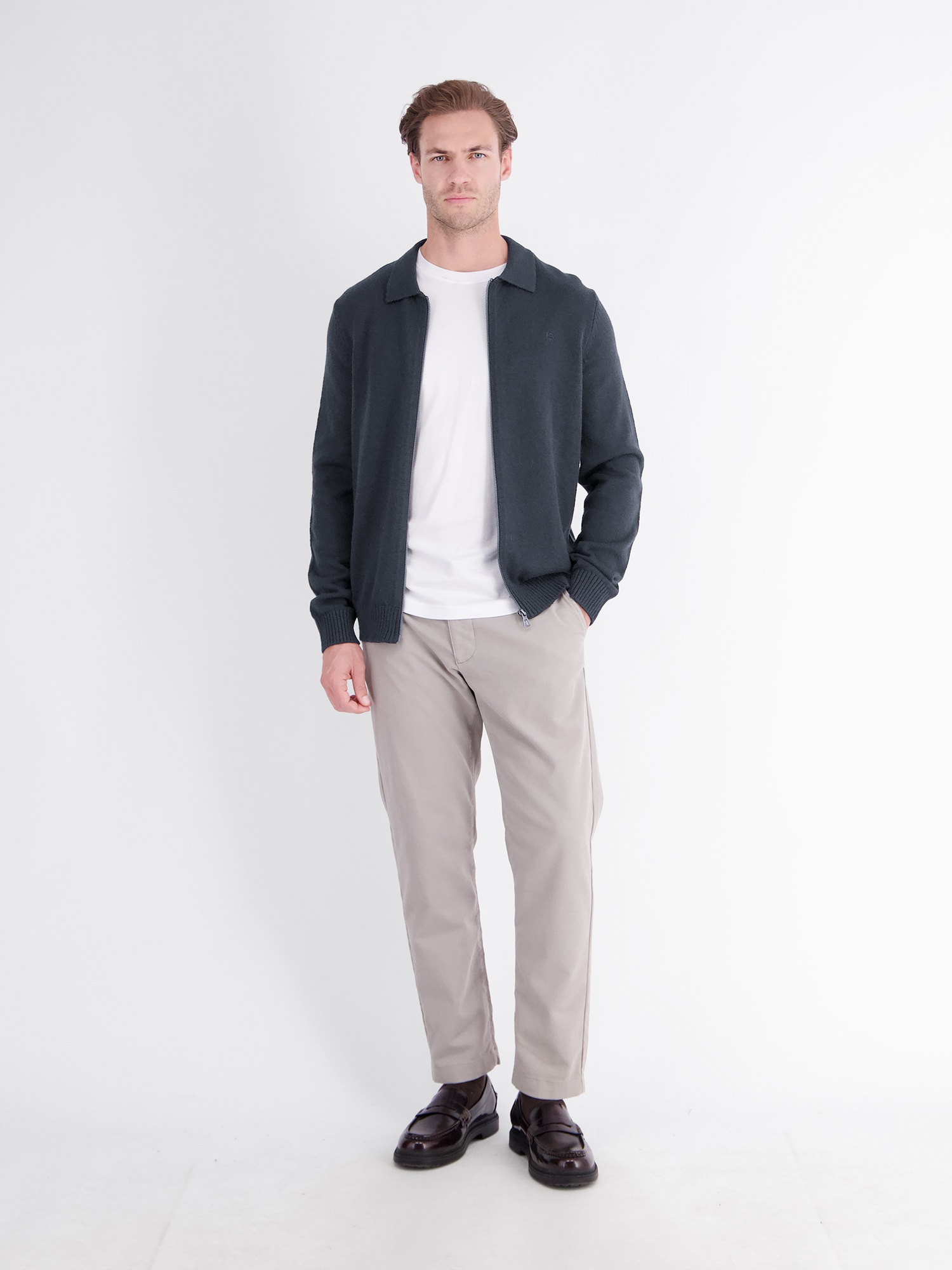 LERROS Strickjacke »Sportive Strickjacke aus hochwertiger Baumwollqualität«