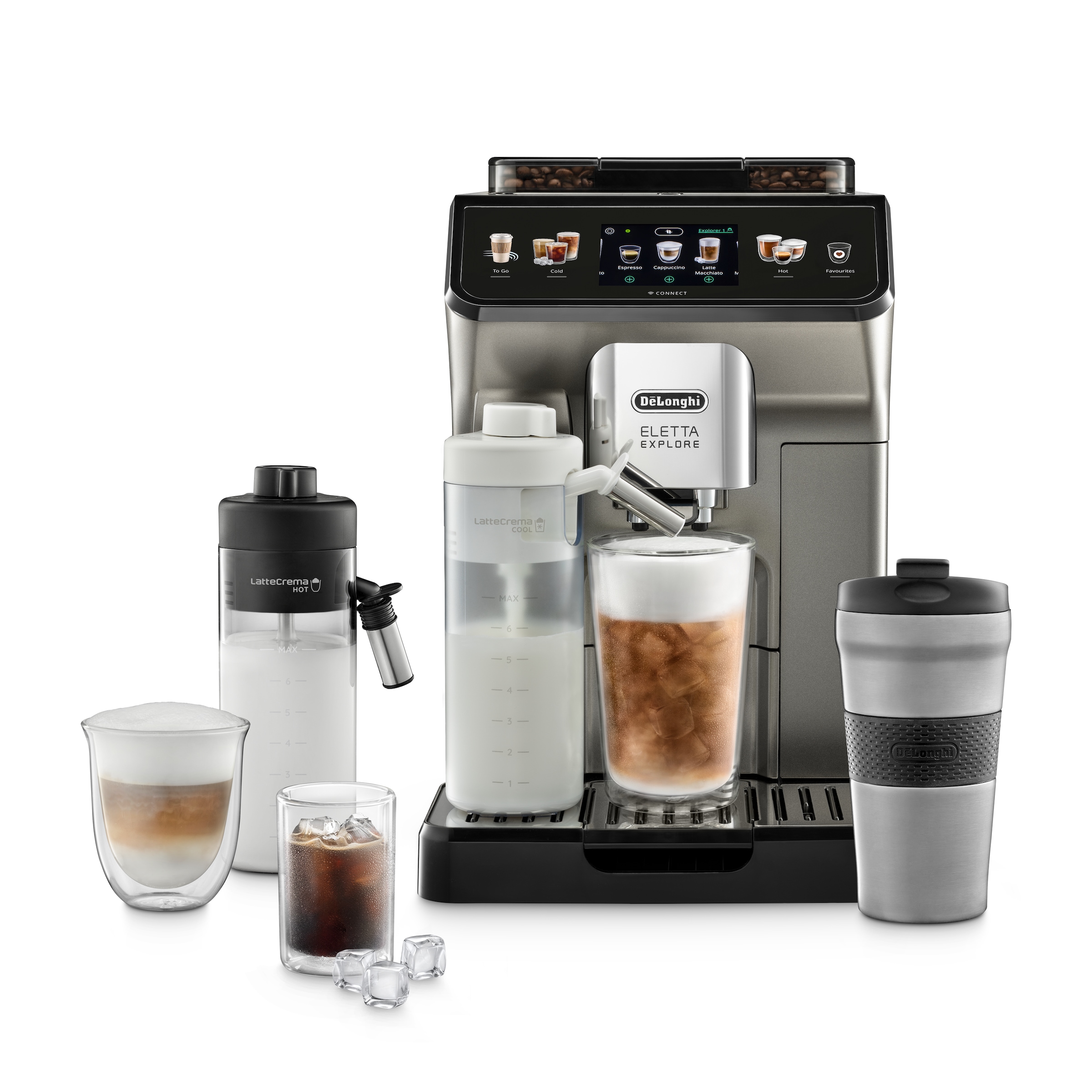 De'longhi Grau Eletta Explore Cold Brew, Kaffeevollautomat, - Image 5