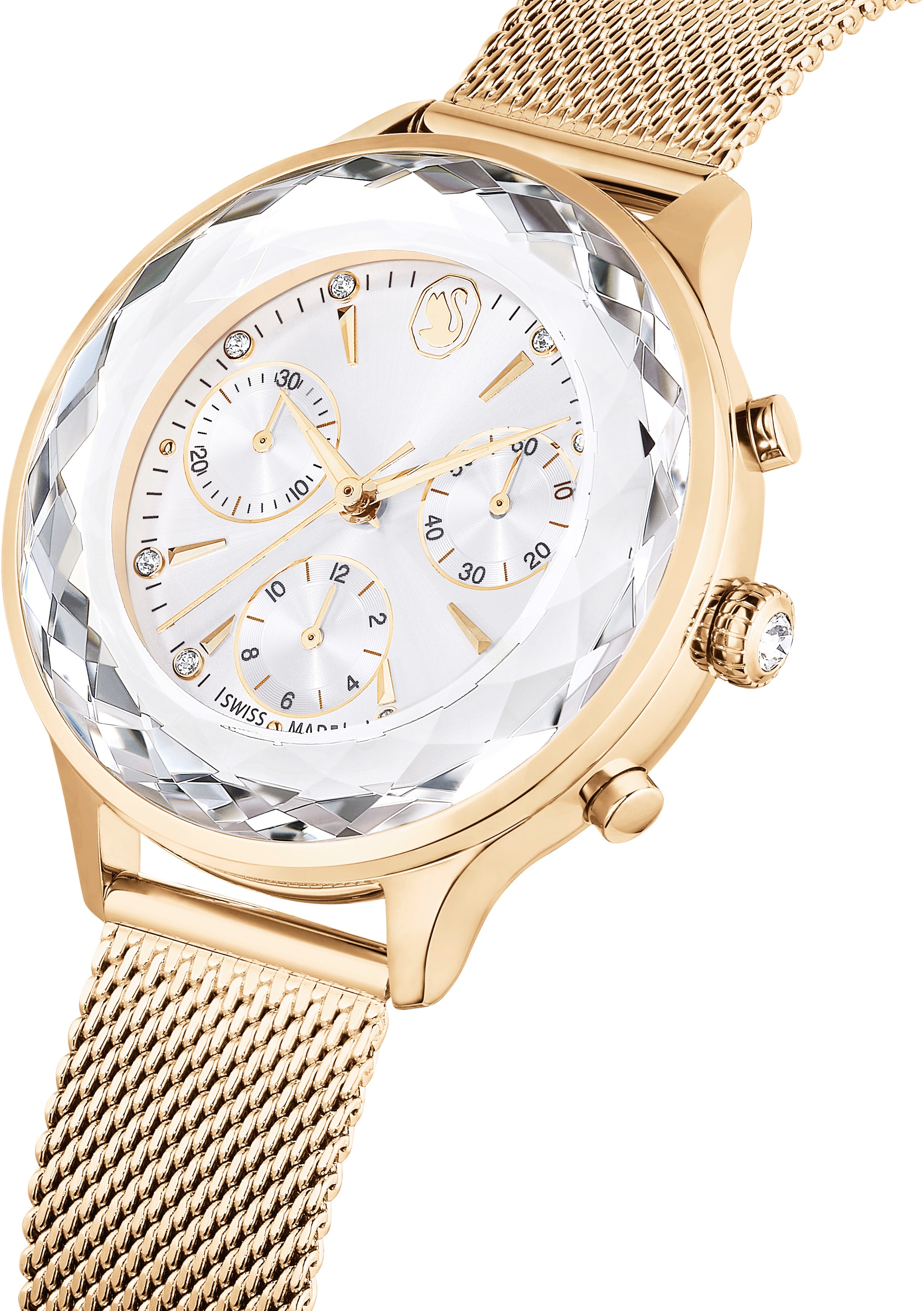 Swarovski Chronograph »NOVA CHRONO«, Armbanduhr, Quarzuhr, Damenuhr, Stoppfunktion, Swarovski®-Kristall