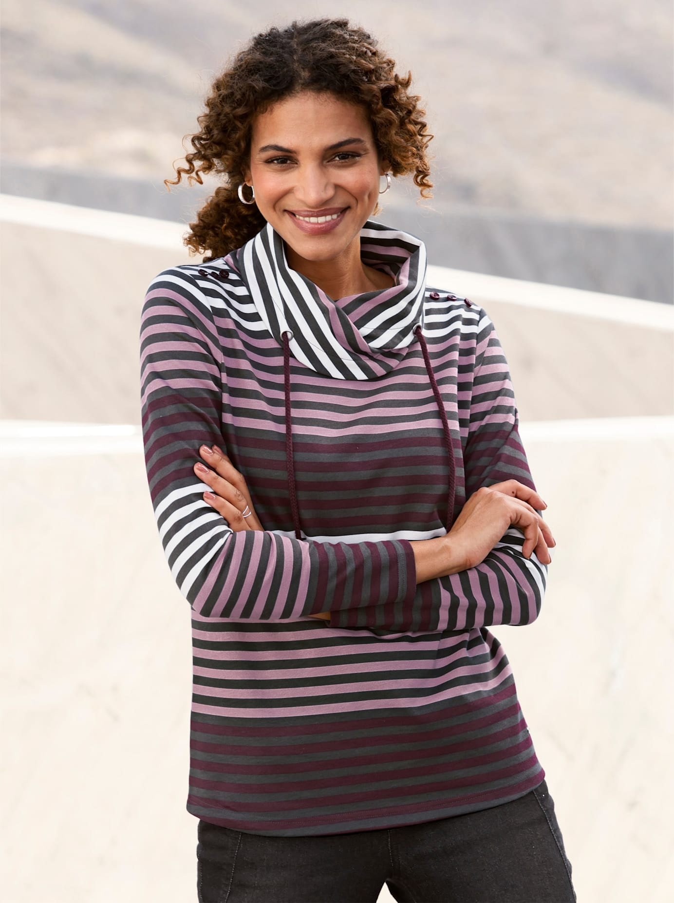 Casual Looks Langarmshirt "Sweatshirt" 1 Stk. tlg. günstig online kaufen