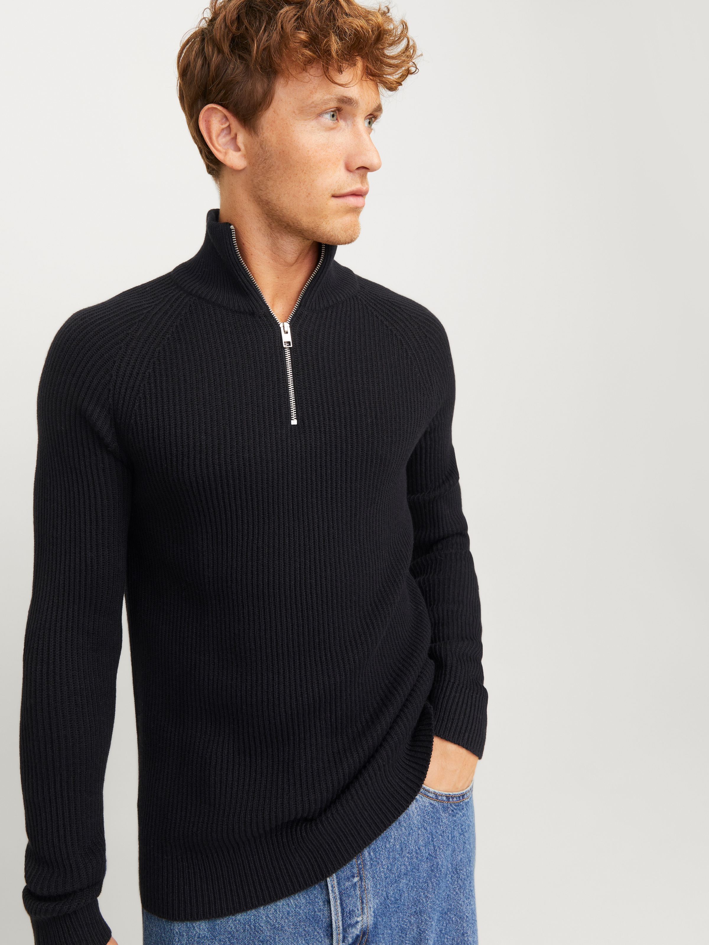 Jack & Jones Troyer "JJPANNEL KNIT HALF ZIP AW24" günstig online kaufen