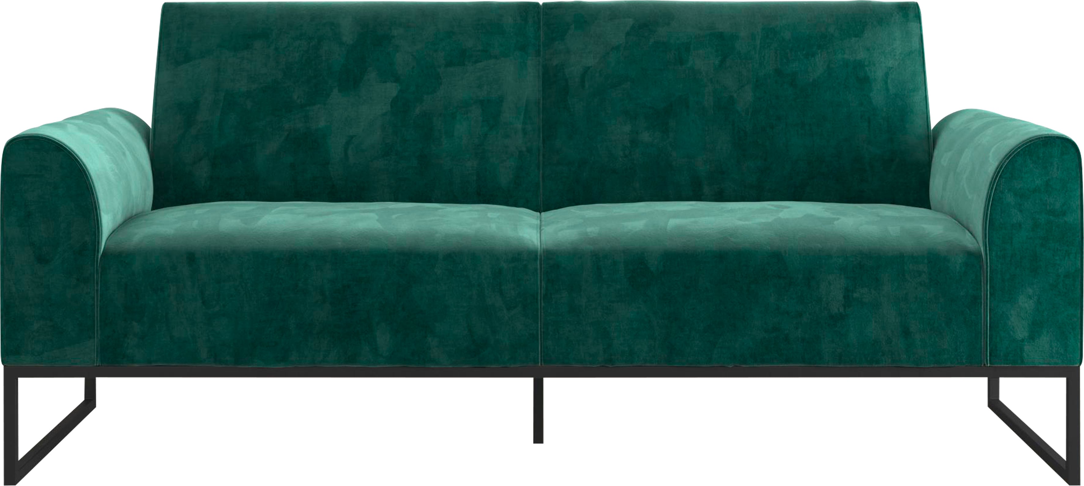 Dorel Home Schlafsofa "Adley" Veloursstoff, Schlaffunktion, Rückenlehne 2-teilig, Sitzhöhe 47,5 cm