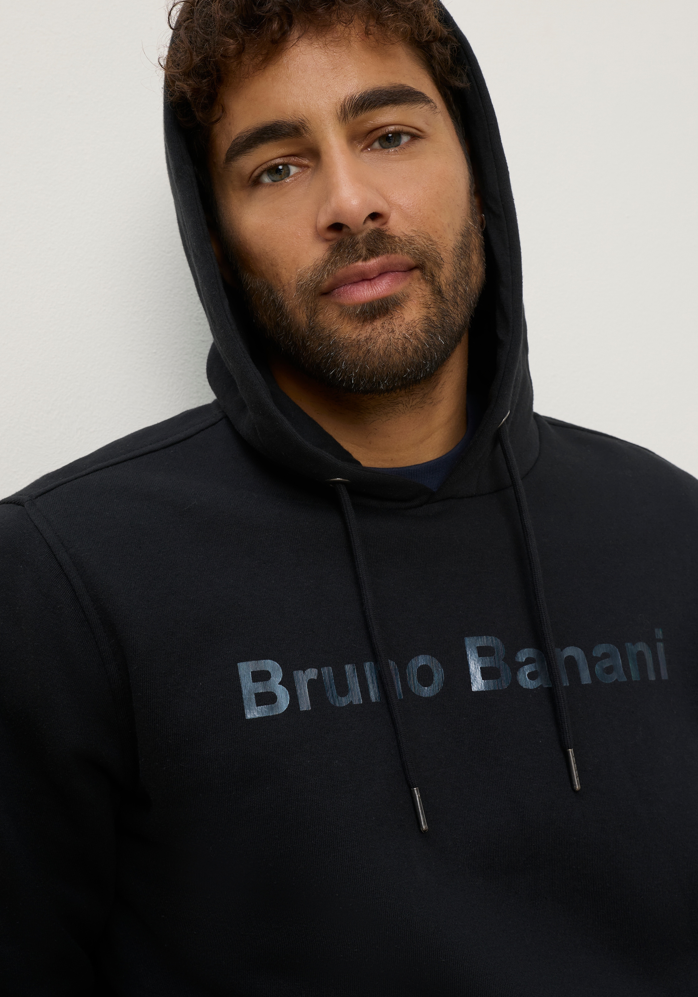 Bruno Banani Kapuzensweatshirt , mit Reißverschluss, in bedruckter Optik
