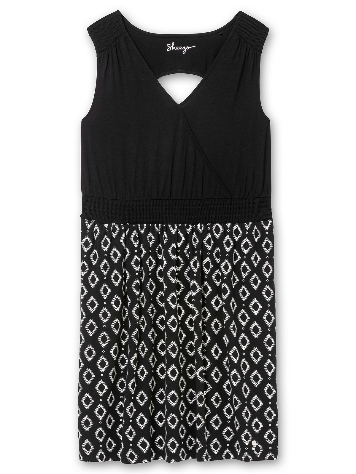Sheego Jerseykleid »Große Größen«, in Wickeloptik, mit Cut-out hinten
