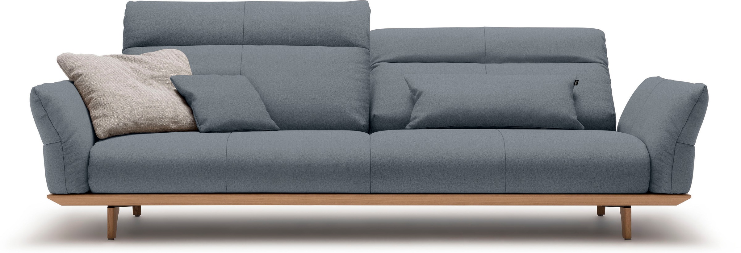 Creation BY ROLF BENZ 4-Sitzer "CR.460 Designsofa, erstklassiger Sitzkomfort, verst. Rückenlehne" Sockel in Eiche, Füße Eiche natur, Breite 248 cm
