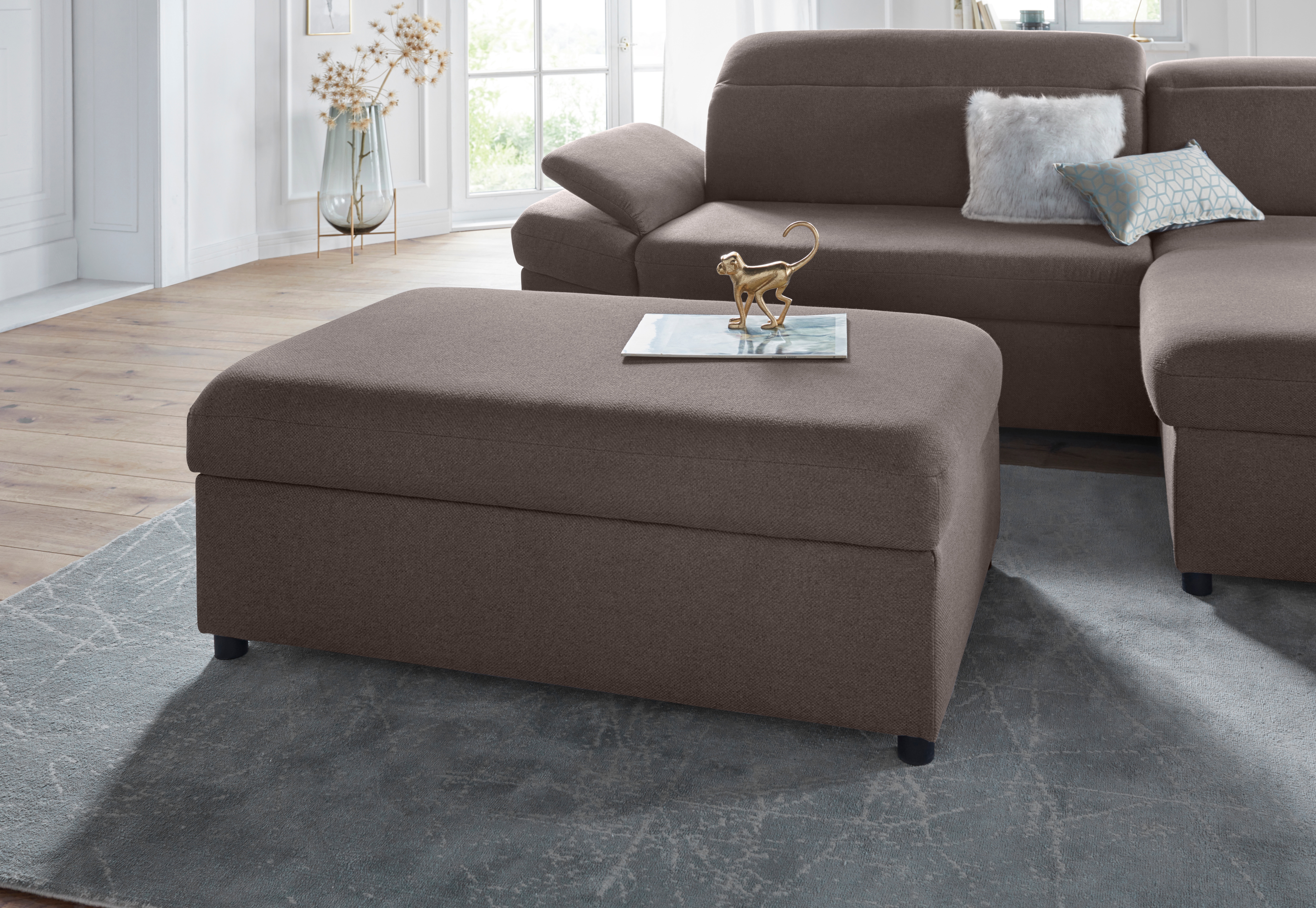 exxpo - sofa fashion Hocker "Kyoto Bankhocker mit Staufach unter der Sitzfläche"