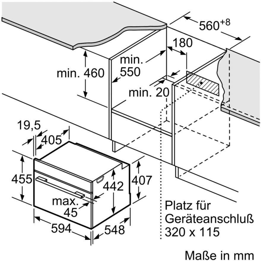 SIEMENS Dampfbackofen iQ700 »CS658GRS7«, mit 1-fach-Teleskopauszug, ecoClean Plus