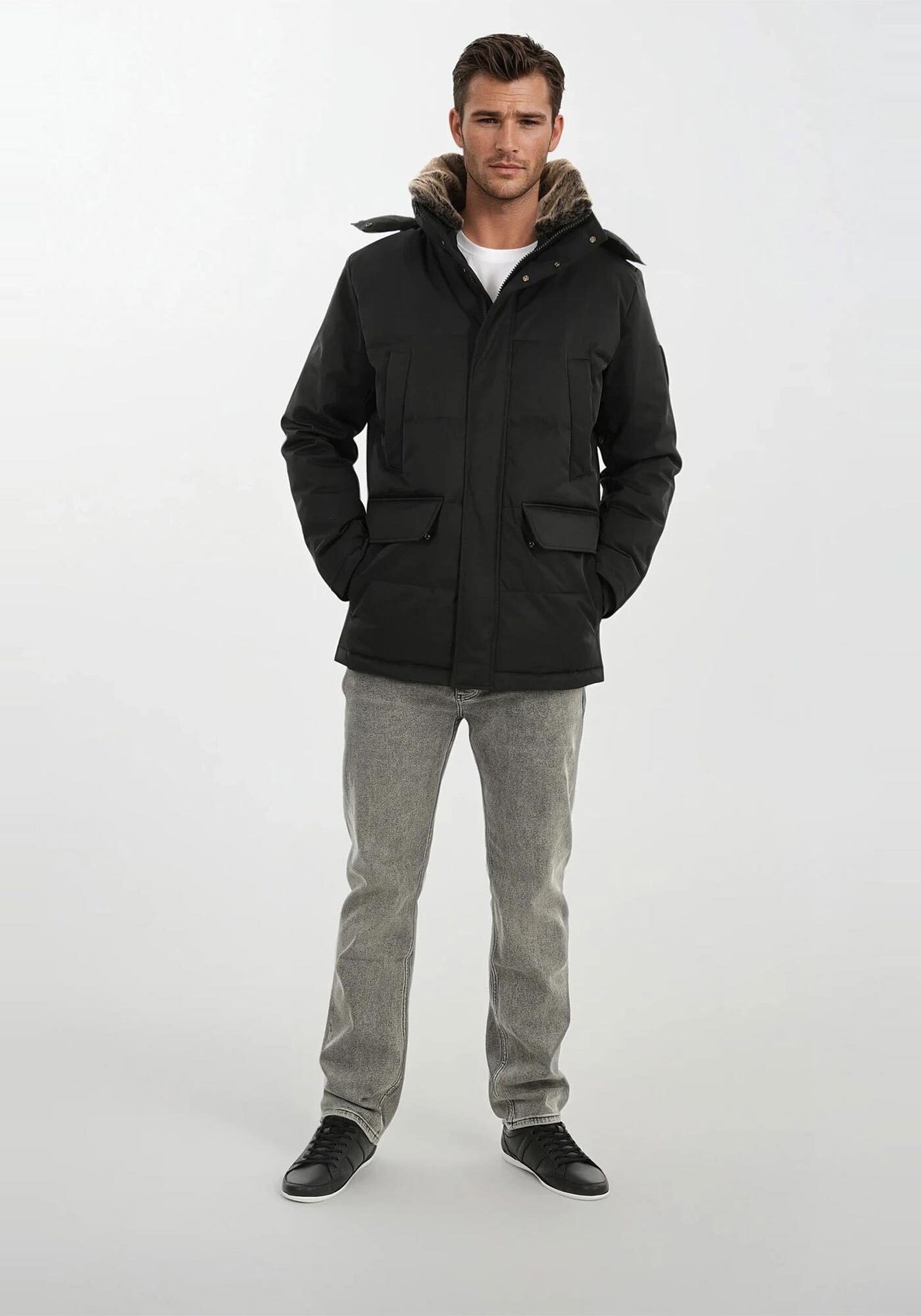 Alessandro Salvarini Winterjacke »ASGiova« Parka mit warmem Kunstfellkragen und hochwertigem Obermaterial