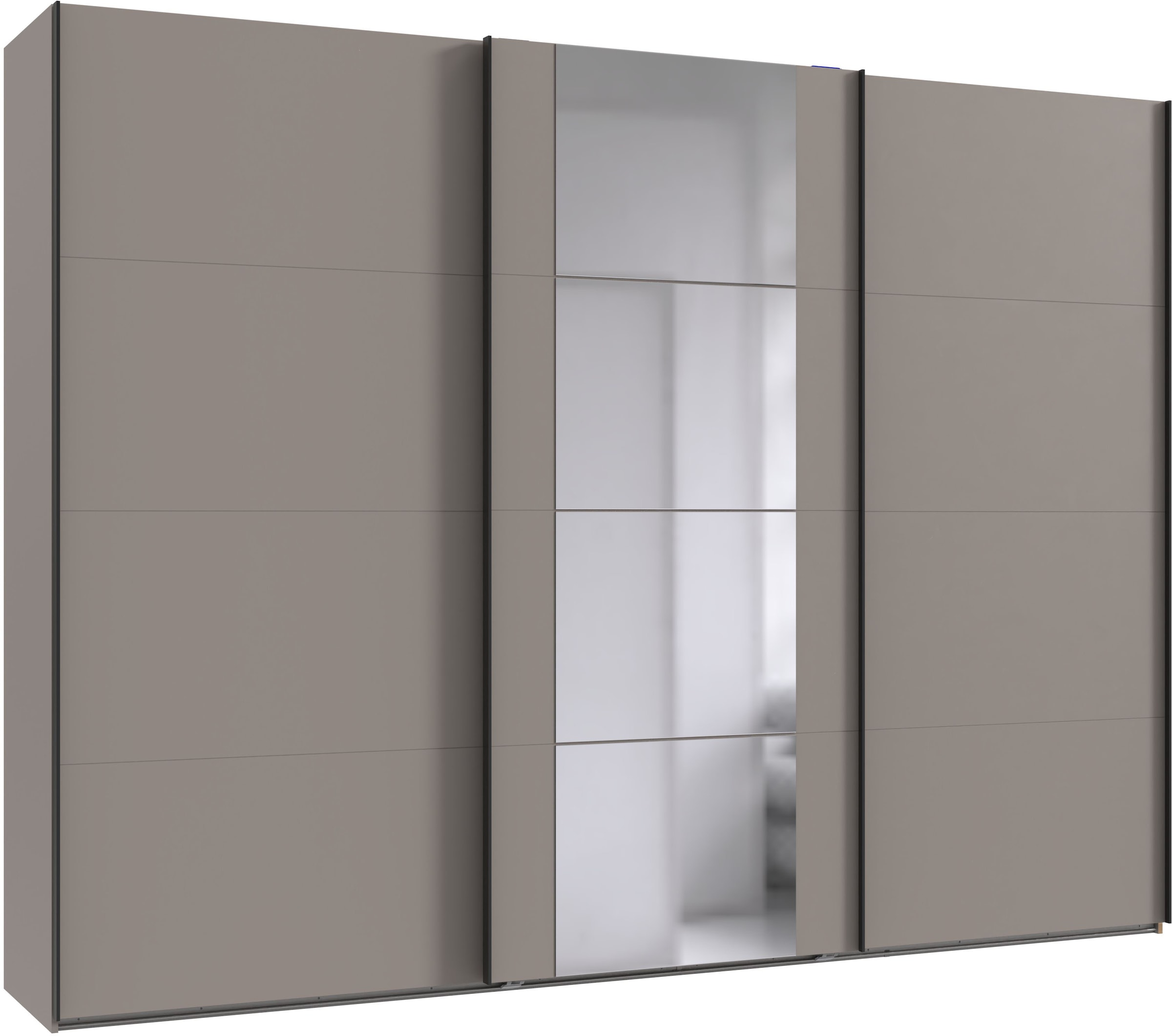 Schwebetürenschrank WIMEX, B:313cm H:236cm T:64cm, schwarz, Schränke, "Bern Schiebetürenschrank TOPSELLER", Schrank mit zusätzlicher