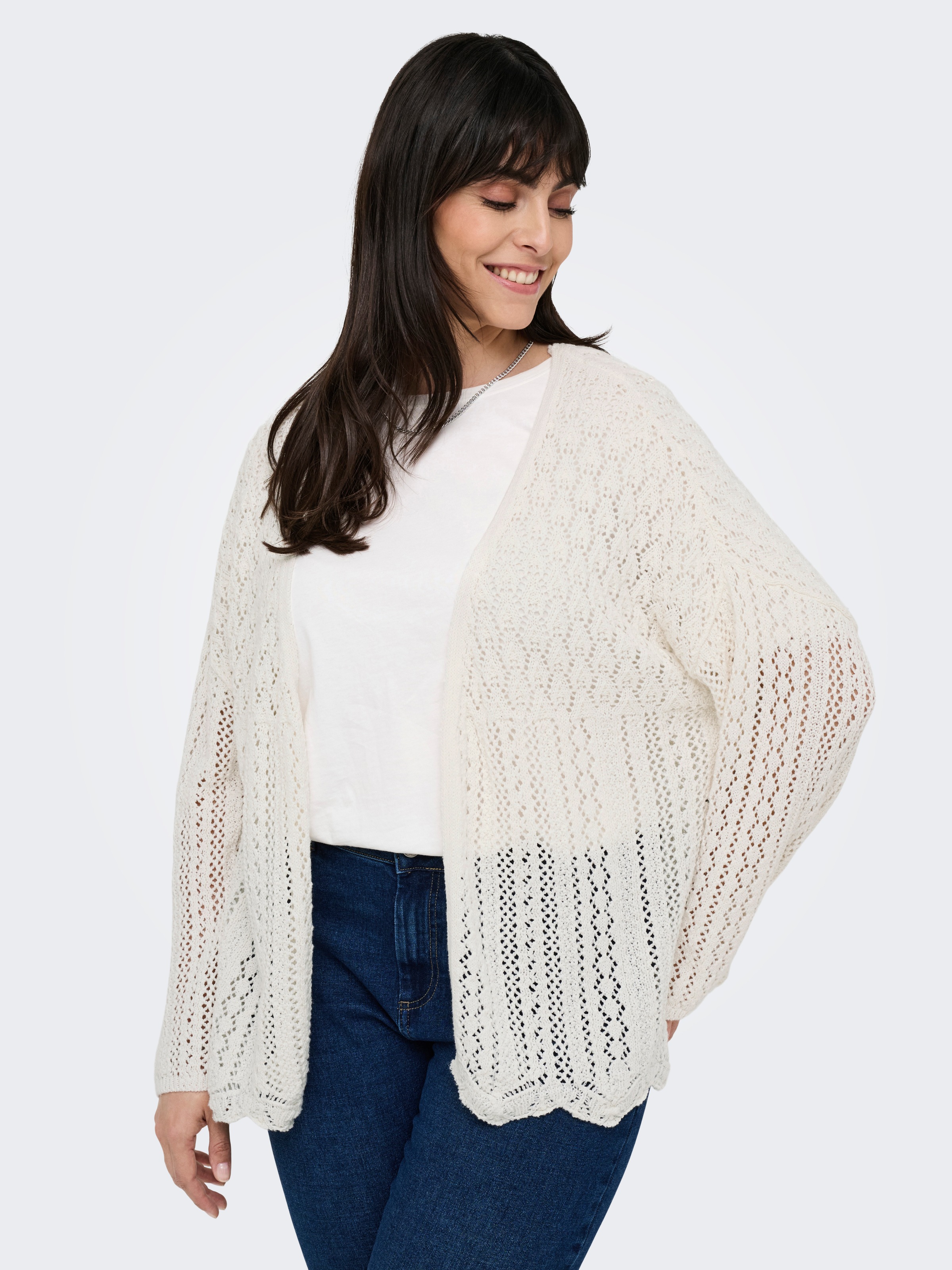 ONLY CARMAKOMA Strickjacke "CARNOLA 7/8 LIFE OPEN CARDIGAN KNT NOOS" günstig online kaufen