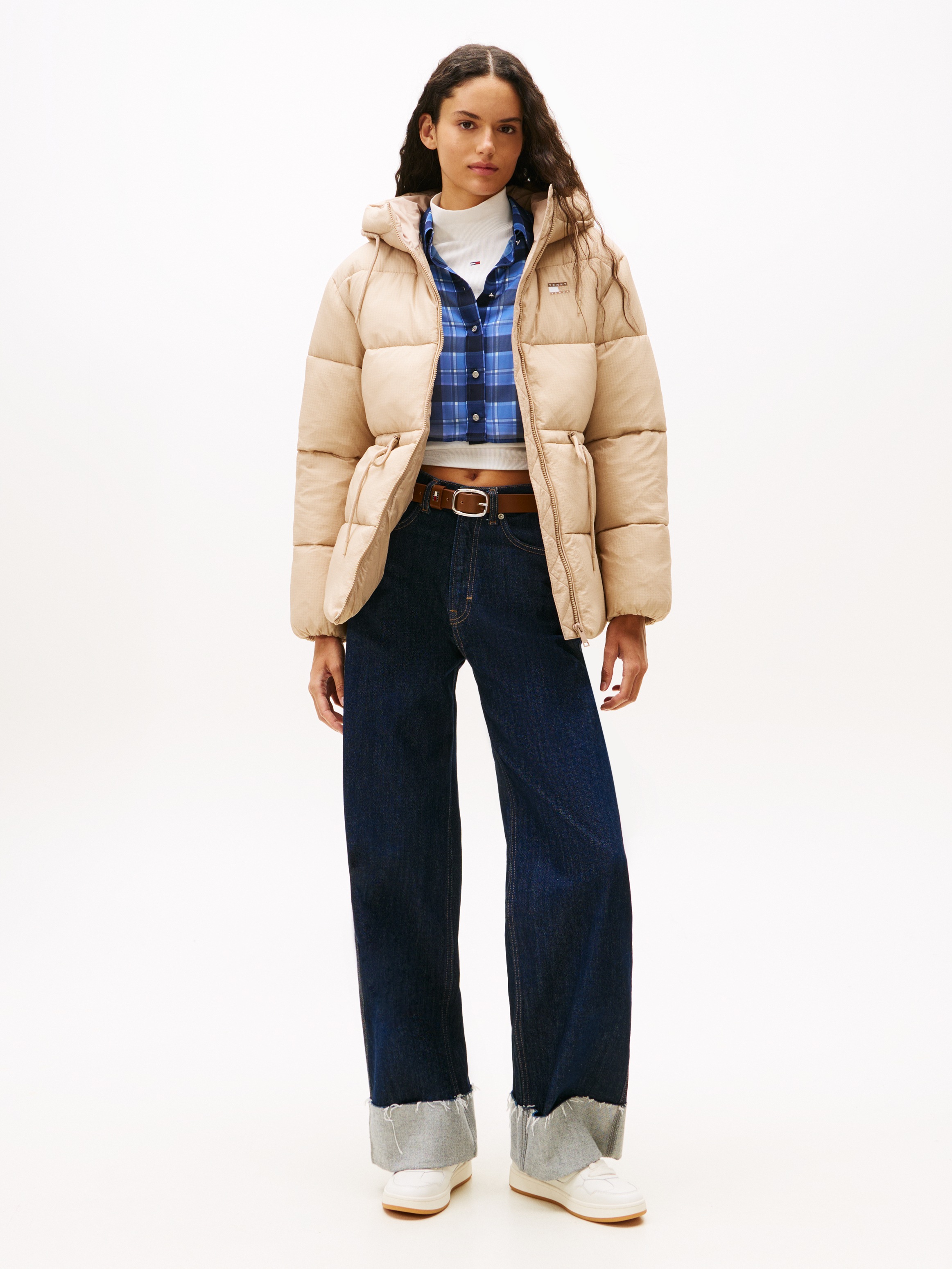 Tommy Jeans Steppjacke »TJW HOODED MIDI PUFFER JACKET« mitKapuze