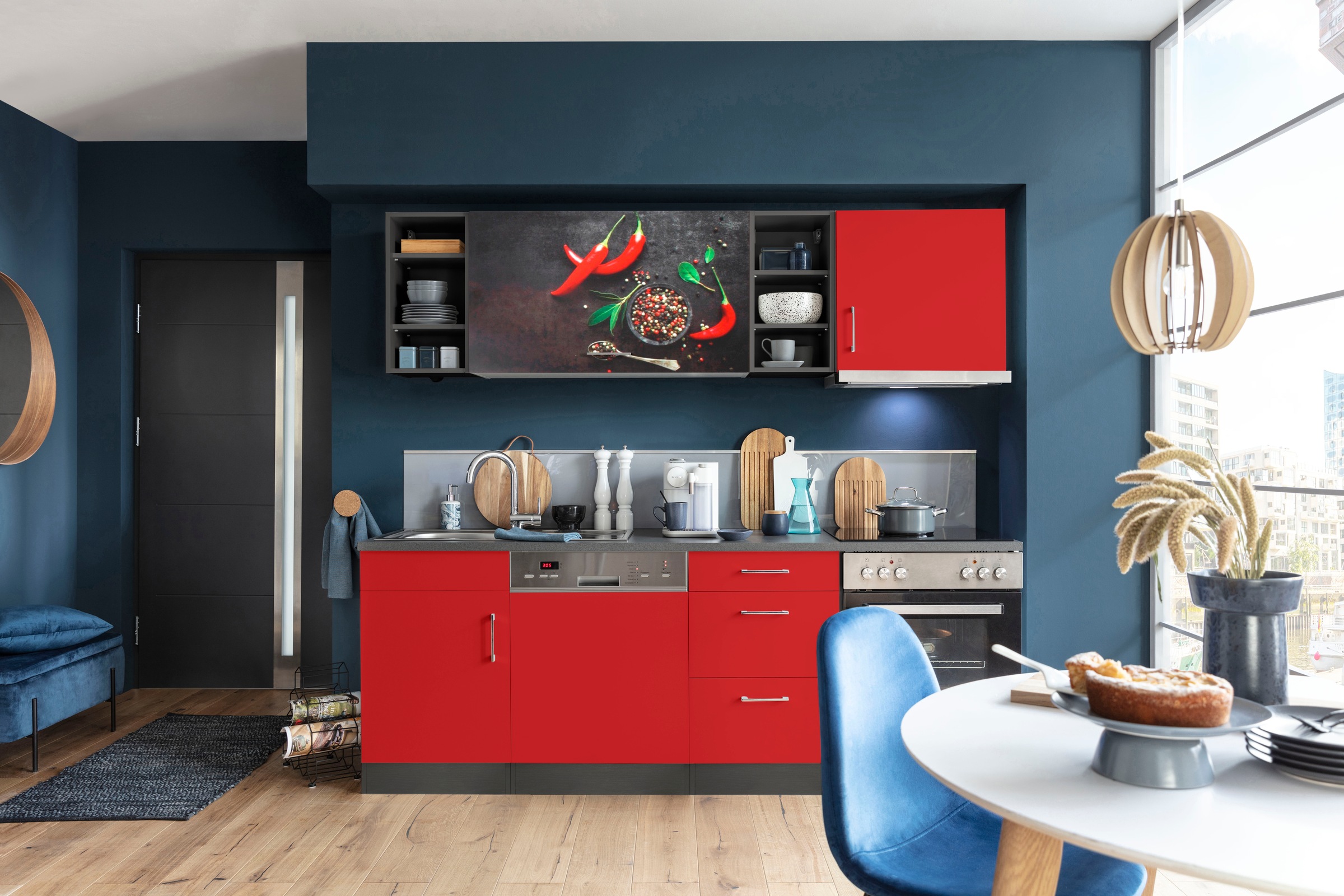 KOCHSTATION Küchenzeile "KS-Paris – Küchen mit einzigartigen Fotomotiven au günstig online kaufen