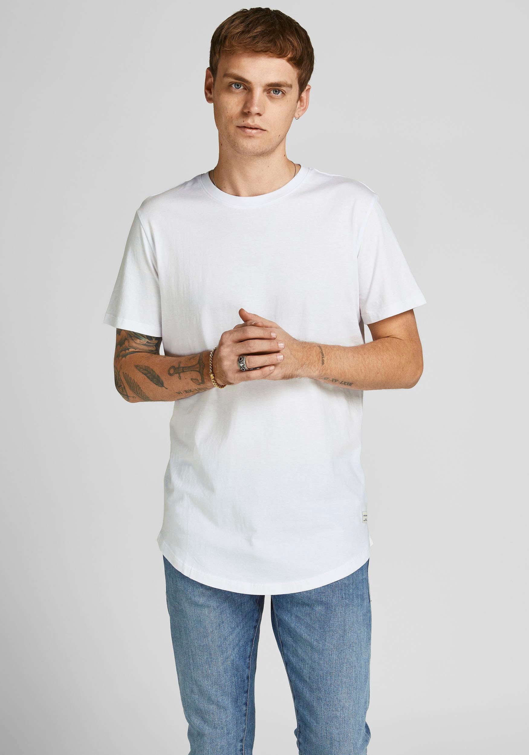 Jack & Jones Rundhalsshirt "JJENOA TEE SS CREW NECK 7PK MP NOOS" Packung, 7 günstig online kaufen
