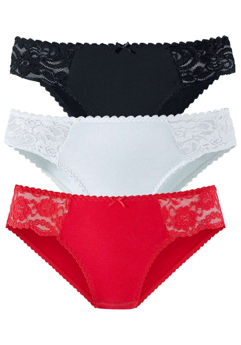 petite fleur by Lascana Jazz-Pants Slips 3er-Pack, aus elastischer Baumwoll-Qualität