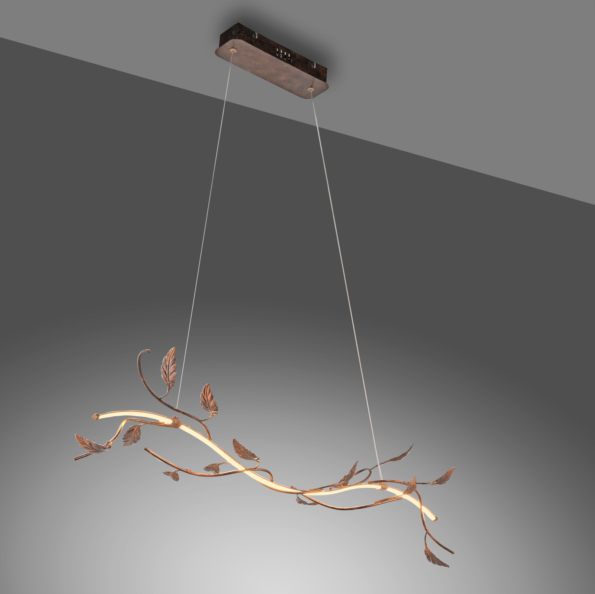 JUST LIGHT LED Pendelleuchte »AURELIA« LED-Board 1 Stk. Warmweiß Dimmbar, Memoryfunktion, Höhenverstellbar, 2700K Leuchtmittel