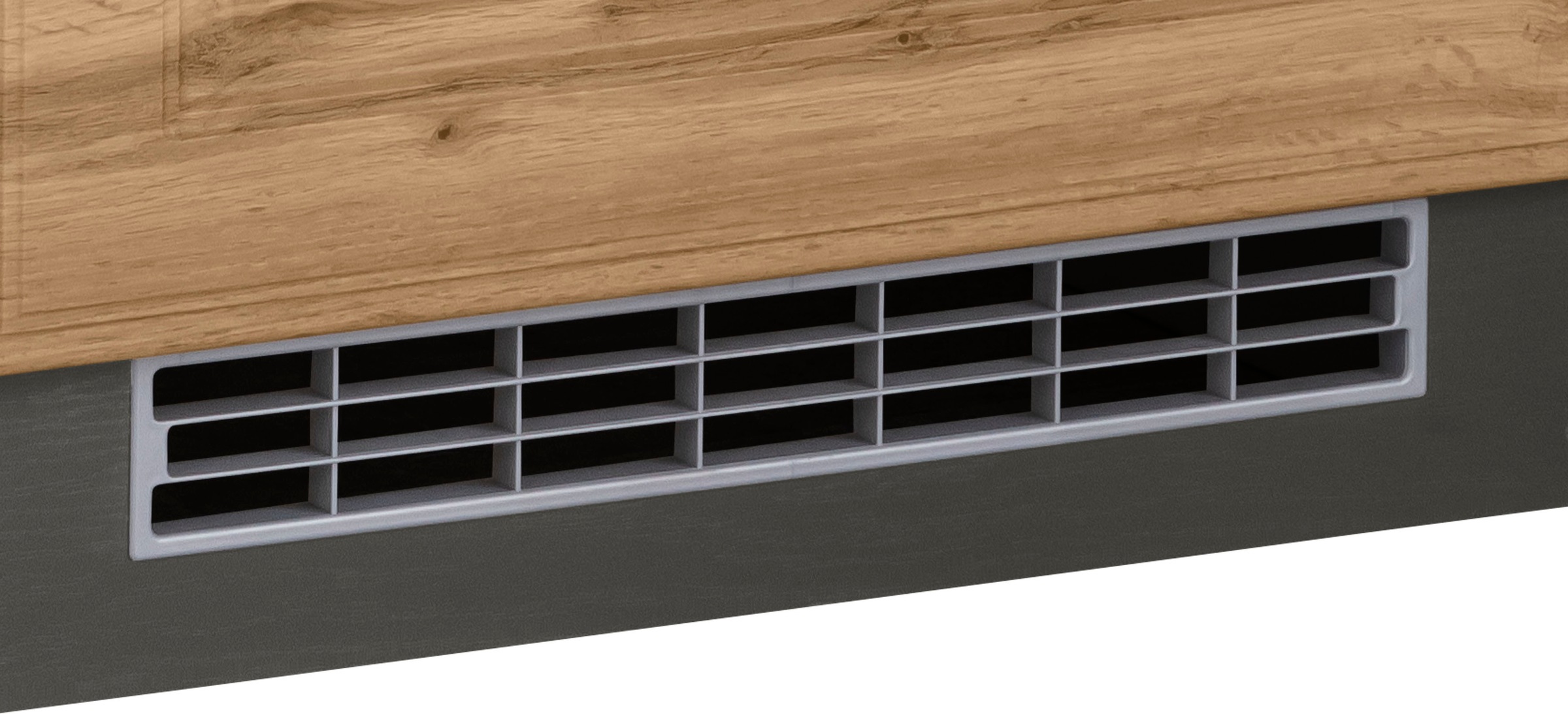 KOCHSTATION Kühlumbauschrank »KS-Stockholm« 60 cm breit, hochwertige MDF-Fronten mit Fräsung