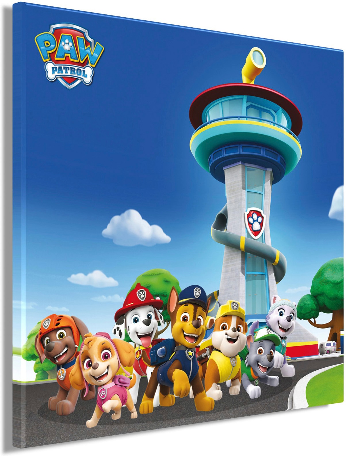 Bönninghoff Leinwandbild »Wandbild PAW PATROL 35x35 cm – Leinwandbild Keilrahmen Deko modern« Filmfiguren 1 Stk. tlg. auf Keilrahmen gespannt