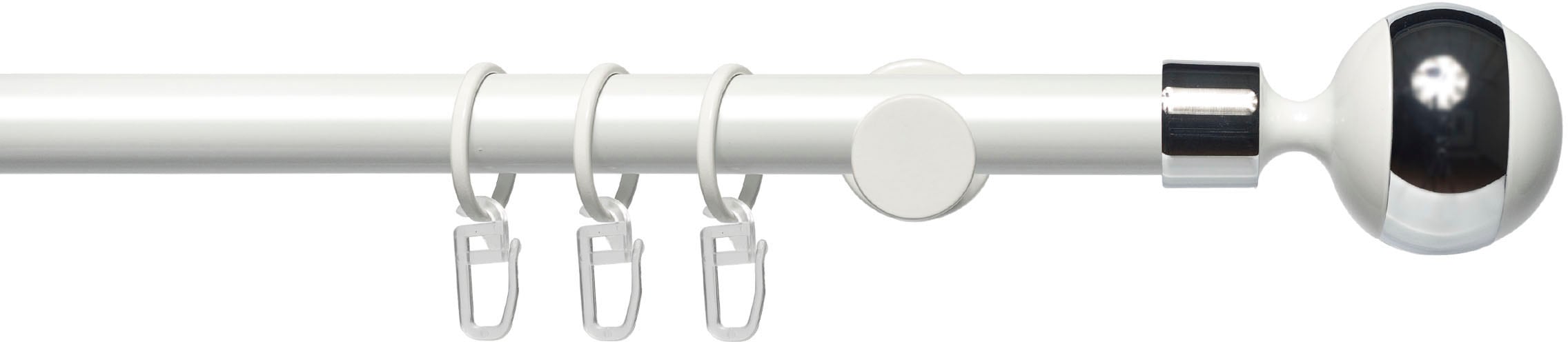 Liedeco Gardinenstange "Fertigstilgarnitur 20 mm Power Kugel mit Ring" Ø 20 günstig online kaufen