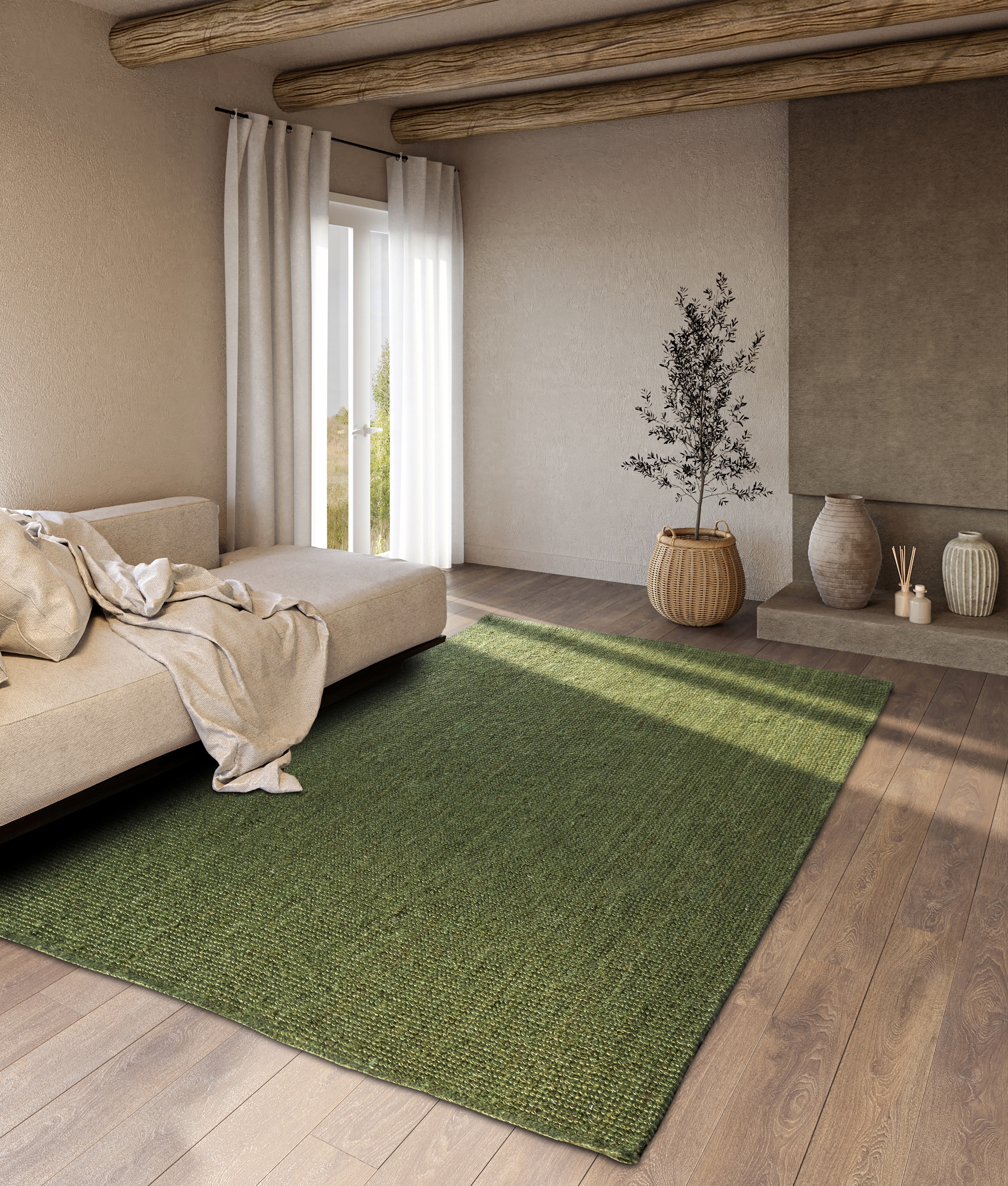 Villeroy & Boch Teppich »Rosalie Juteteppich«, rechteckig, 10 mm Höhe, Läufer, 100% Jute, Natur, Wohnzimmer, Esszimmer, Schlafzimmer, GRS