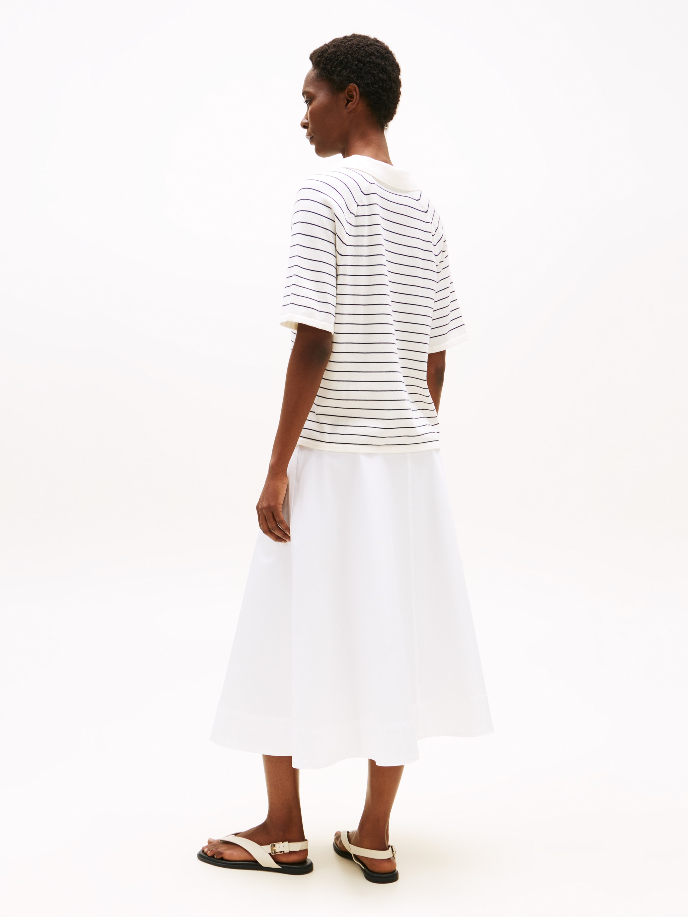 Tommy Hilfiger Strickpullover »CO JERSEY STCH POLO V-NK S/S SWT«