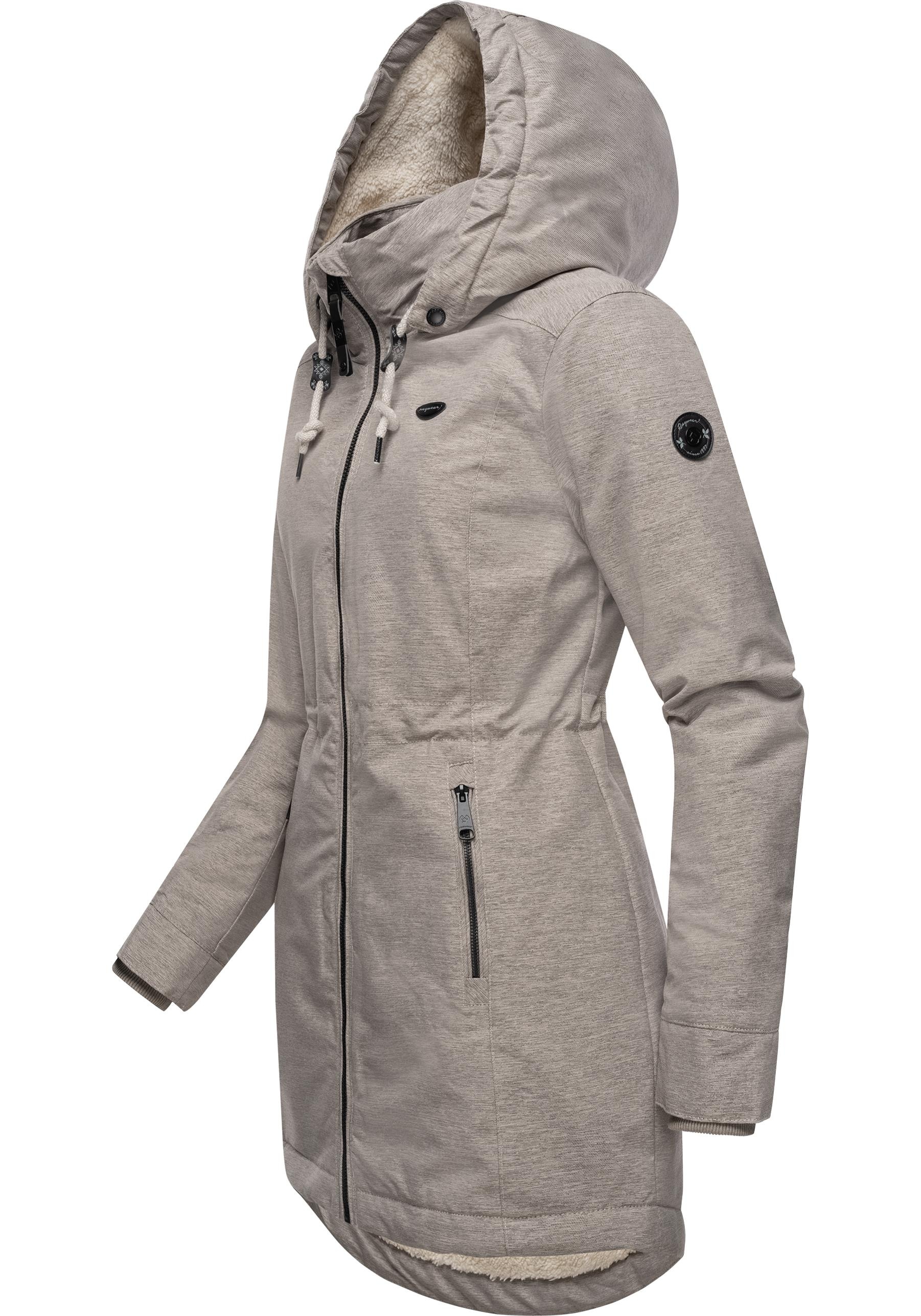 Ragwear Winterjacke »Dakkota«, mit Kapuze, Wasserdichter Winterparka mit Teddyfleece Innenfutter