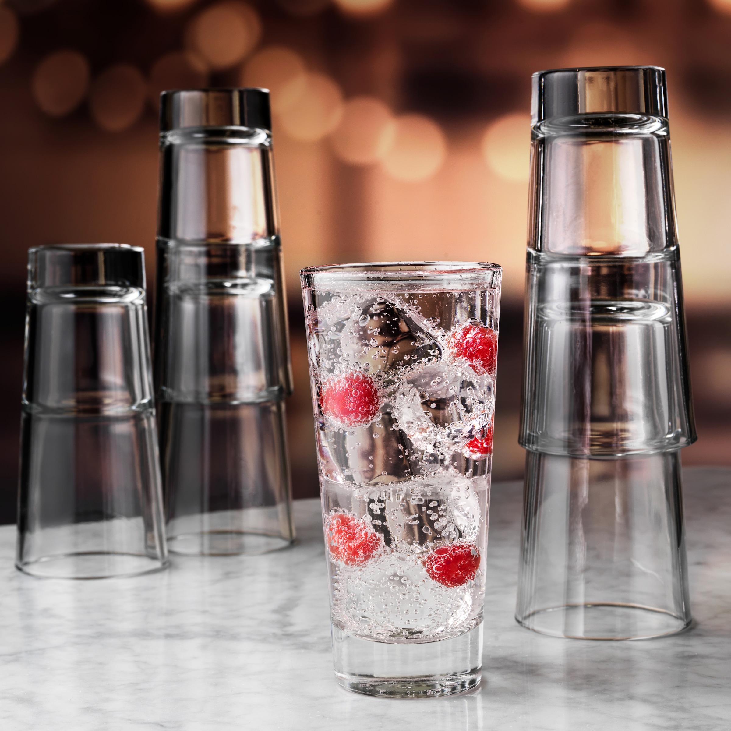LIBBEY Gläser-Set »Beverage Glas -ENDEAVOR-, 355 ml, Ø 7,5 cm, H: 16 cm, 12er Set«, (Set, 12 tlg.), hochwertig verarbeitet, im modernen Design