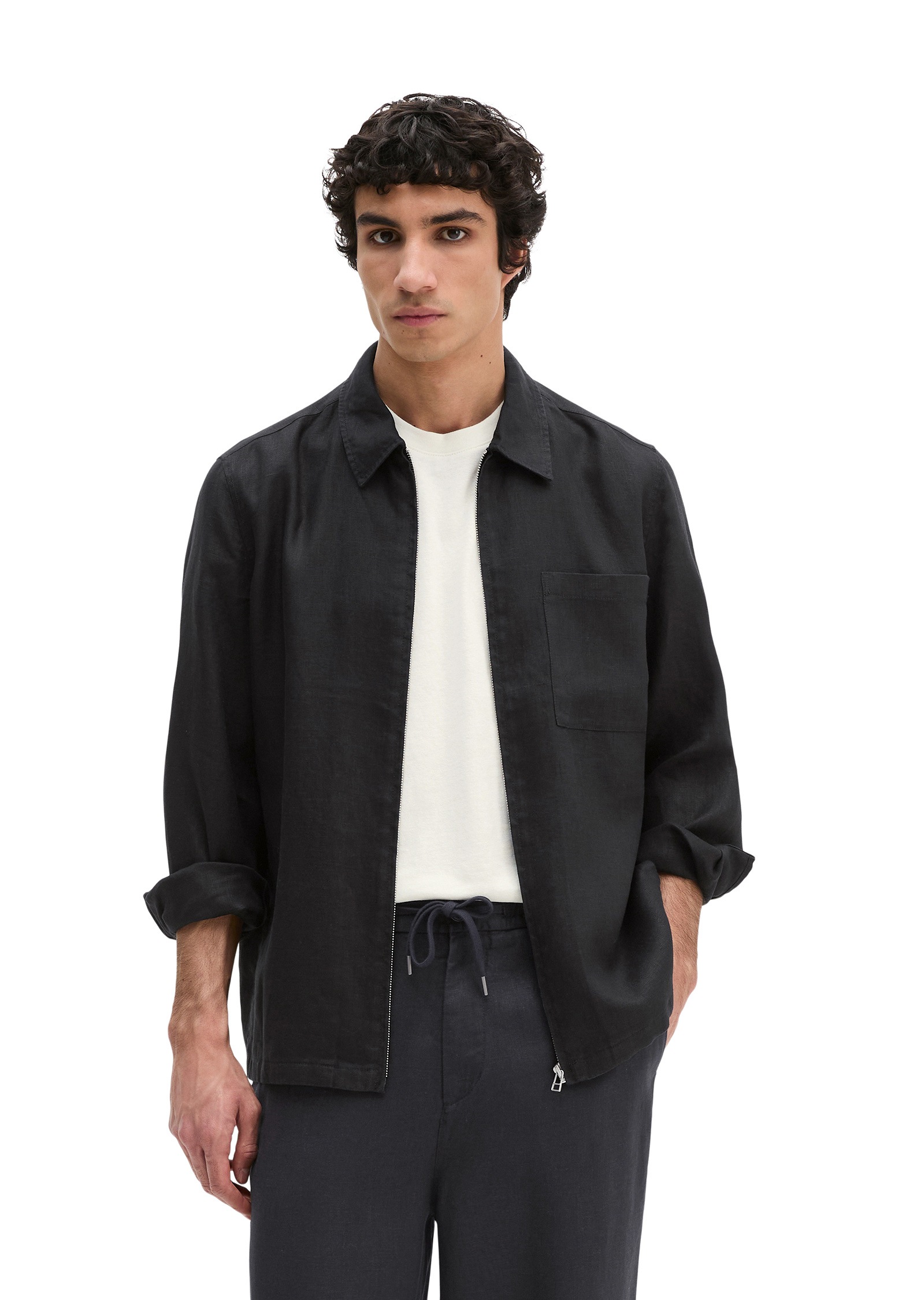 Marc OPolo Kurzjacke "aus reinem Leinen" ohne Kapuze