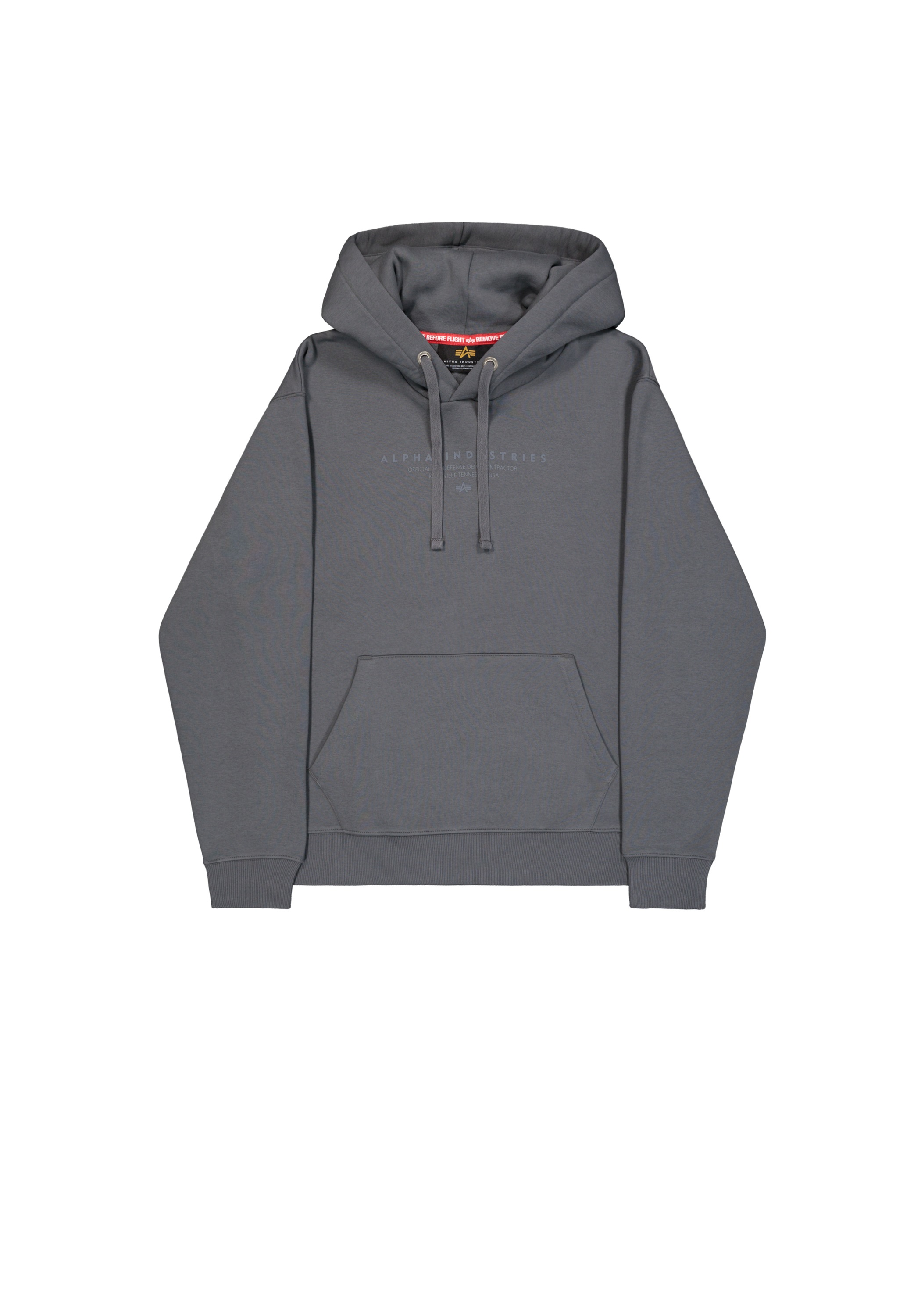 Hoodie ALPHA INDUSTRIES "DTM Alpha Hoodie", Herren, Gr. M, grauschwarz, Obermaterial: 80% Baumwolle, 20% Polyester, regular fit, Sweatshirts Hoodie
