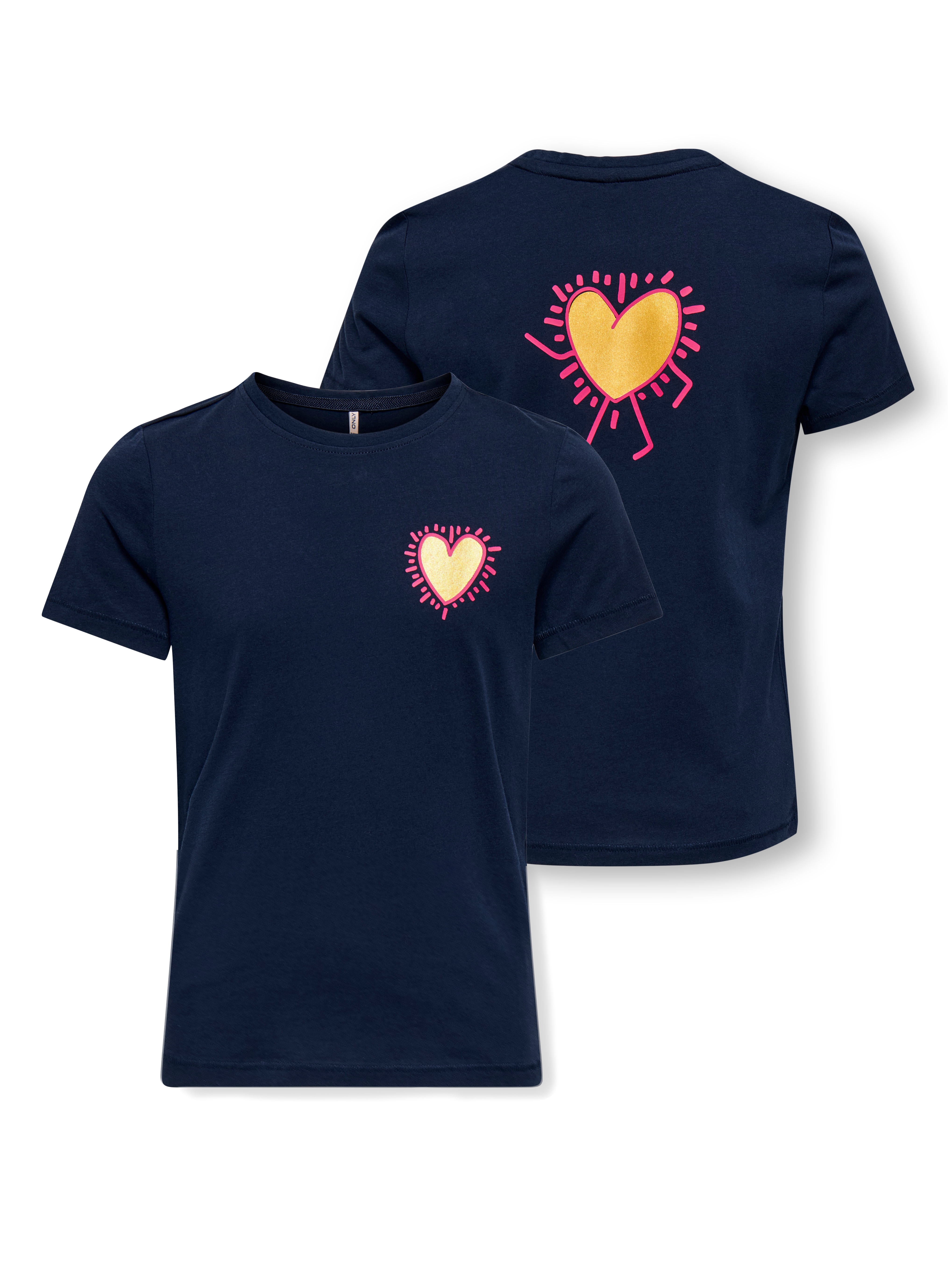 KIDS ONLY "KOGLANY-NINA LIFE LOVE S/S TOP FR JRS" mit unterschiedlichen Motiven - je nach Bodyfarbe