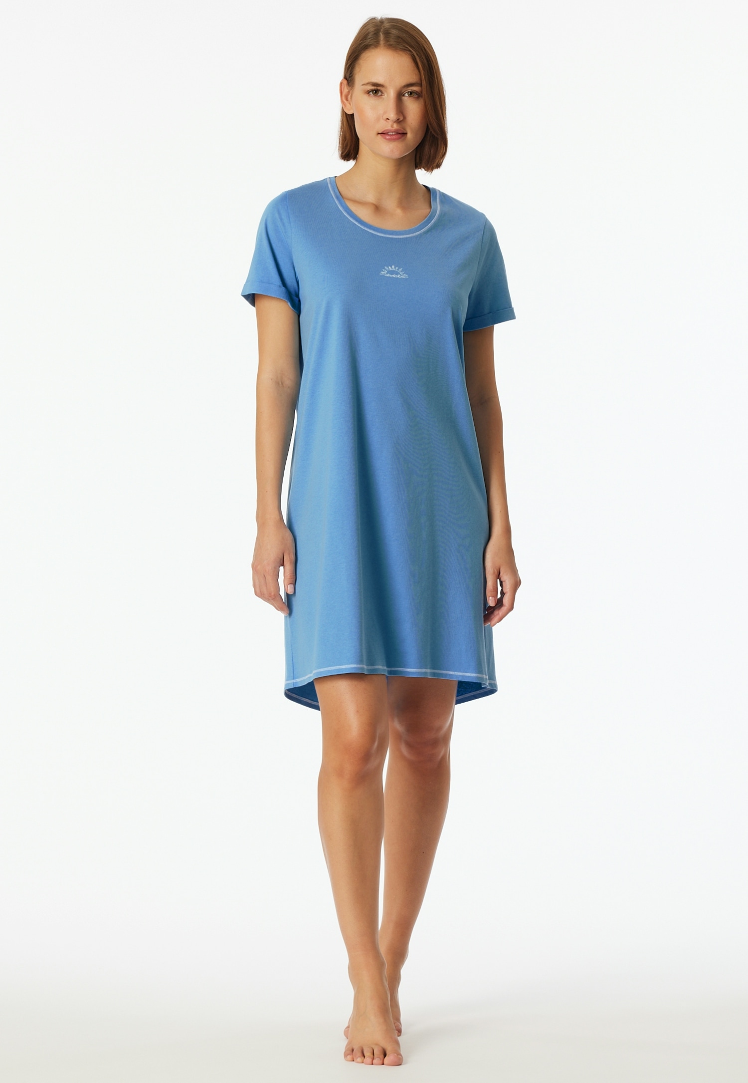 Schiesser Nachthemd "Casual Essentials", mit Statement-Print, Baumwolle, ku günstig online kaufen