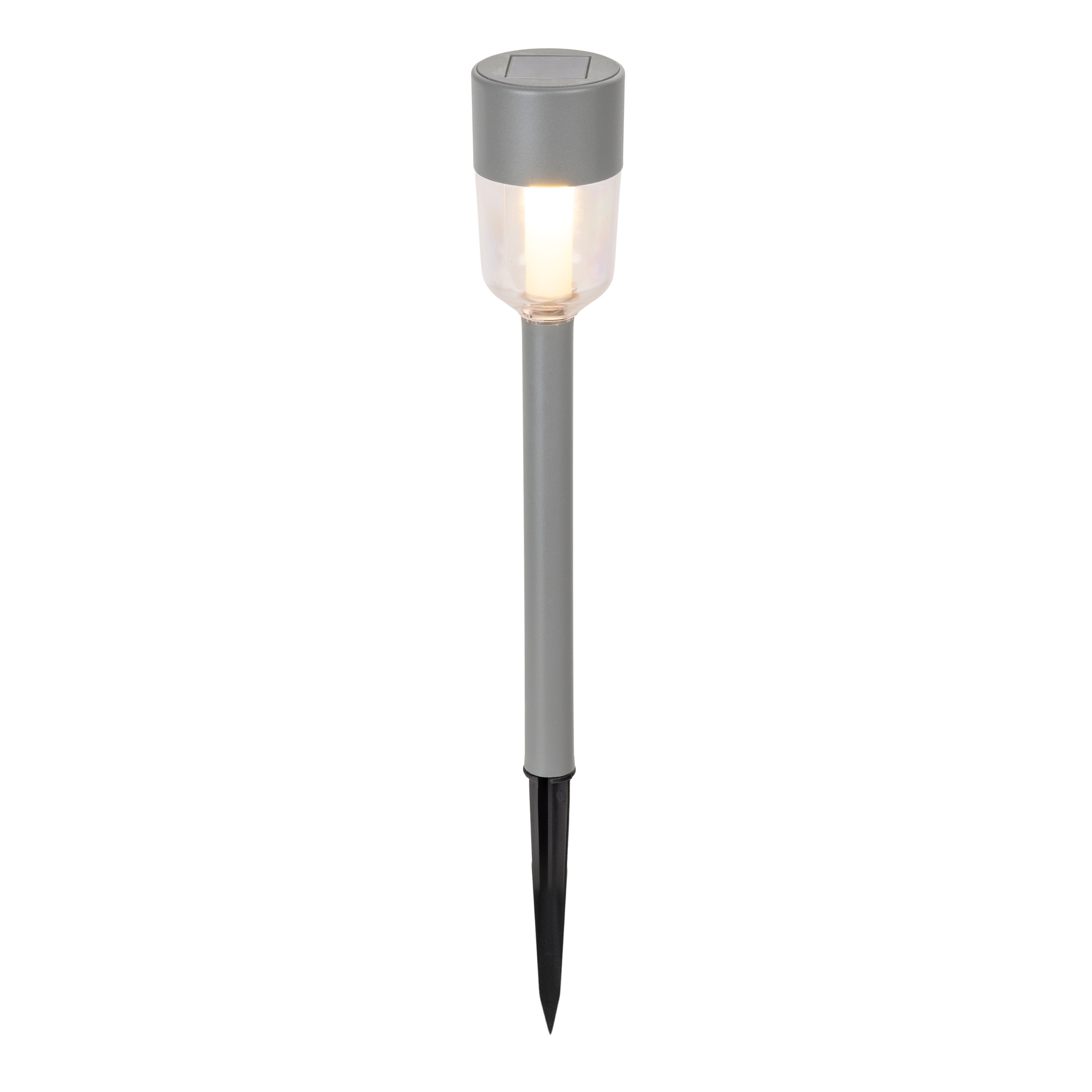 LED Solarleuchte NÄVE "Doha", grau, H:35,5cm Ø:4,7cm, Leuchten, 8er-Set Dekoerdspieß, je H: 35,5cm, grau, LED warmweiß, Leuchtdauer 8h 2