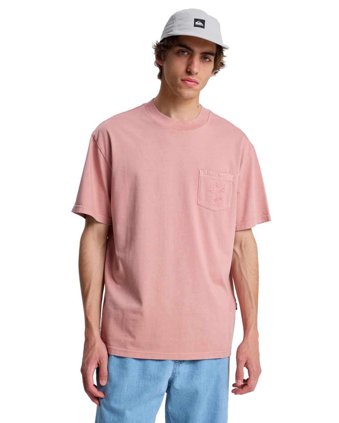 Quiksilver T-shirt à Manches Courtes Oxni Washed Desert Sand M Homme