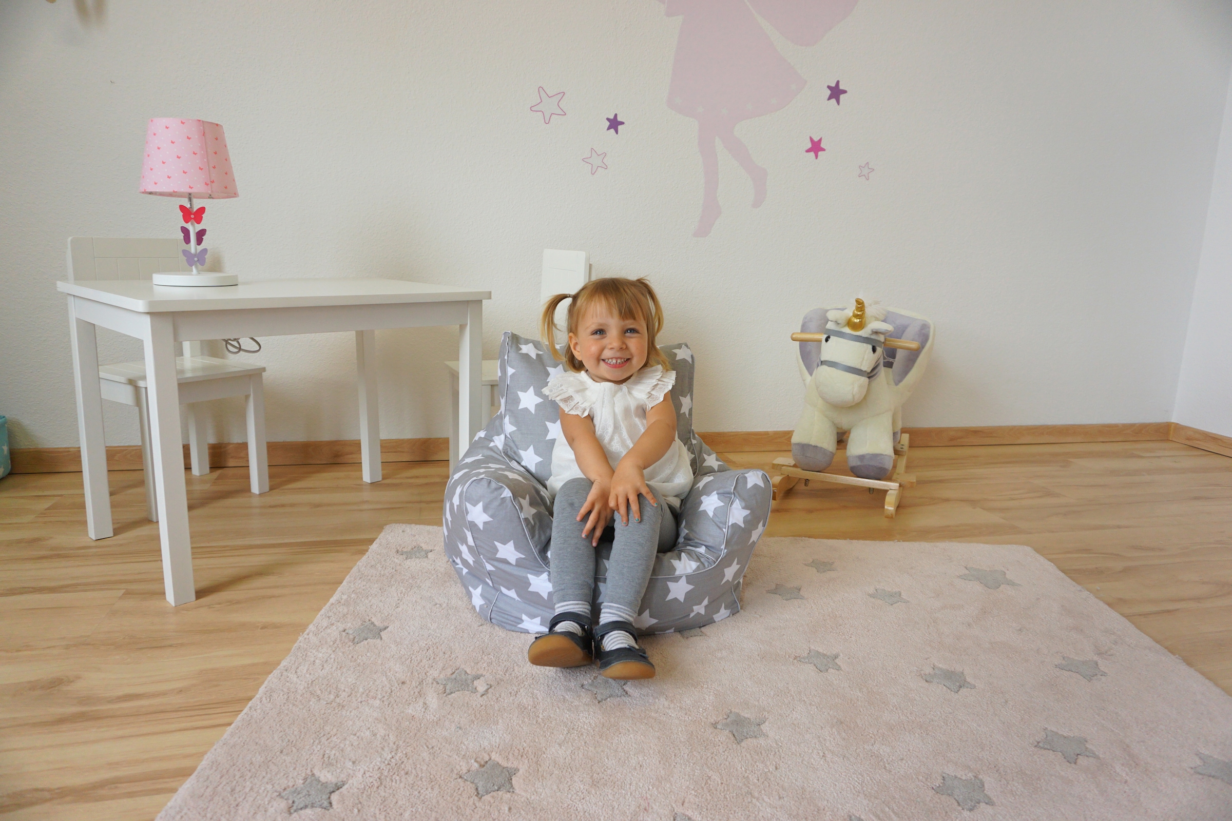 Knorrtoys® Sitzsack »Grey White Stars«