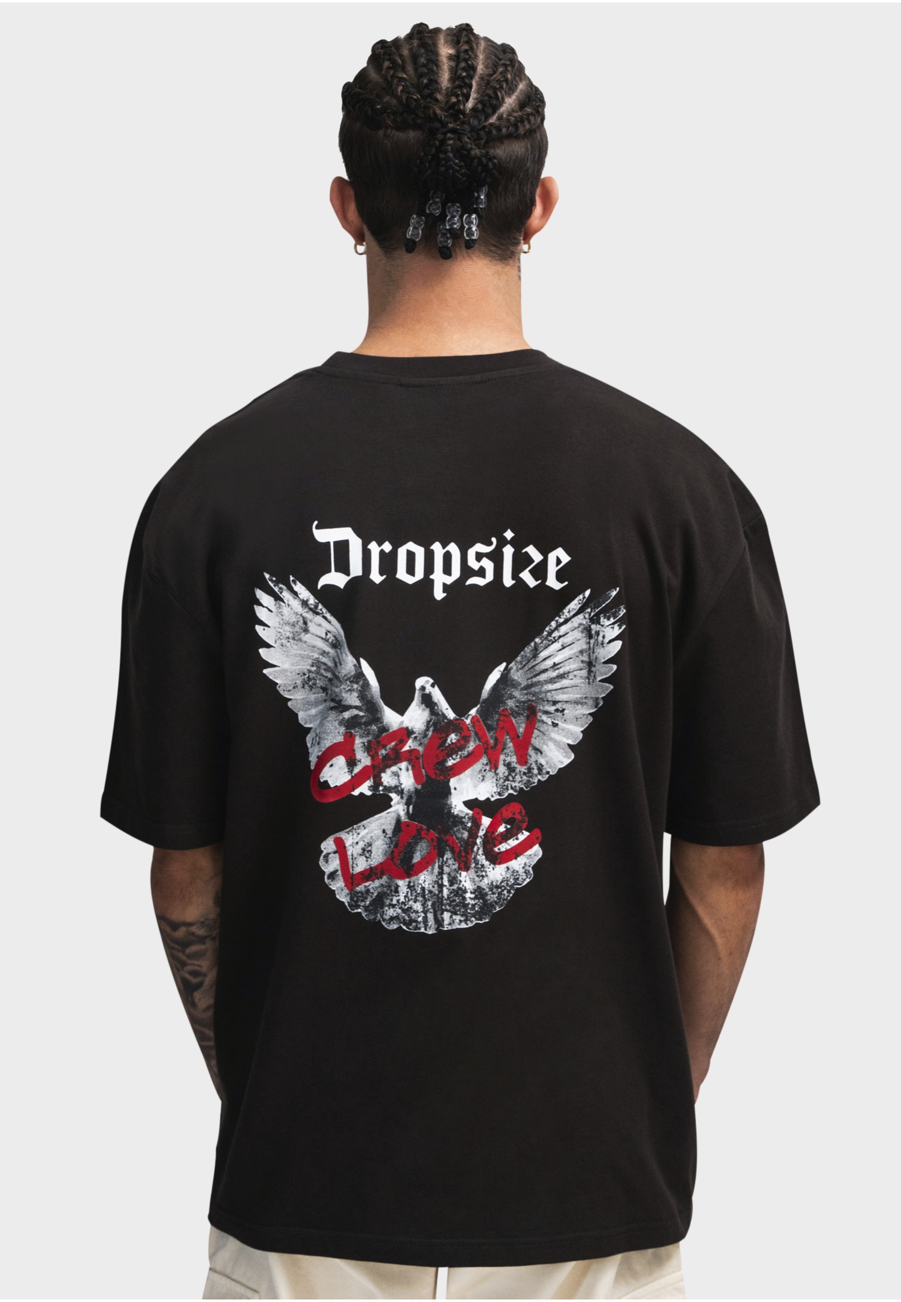Dropsize T-Shirt »Dropsize Herren Heyvy Oversize Crew Dove T-Shirt« 1 Stk.