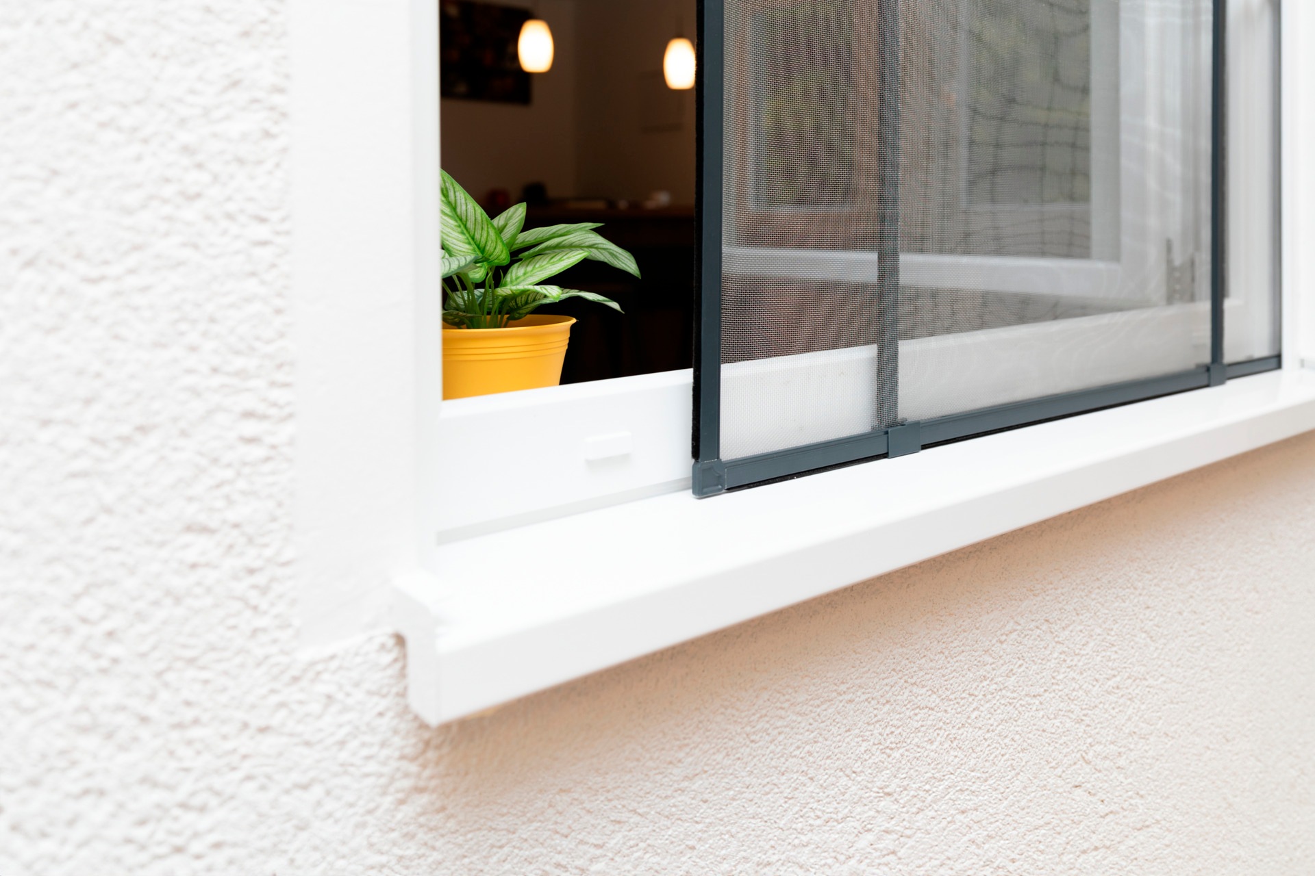 SCHELLENBERG Insektenschutz-Fensterrahmen »"Insectstop Slide", ausziehbares Fliegengitter mit Aluminiumgewebe«, ohne bohren, max. 50 x 142 cm in weiß und anthrazit