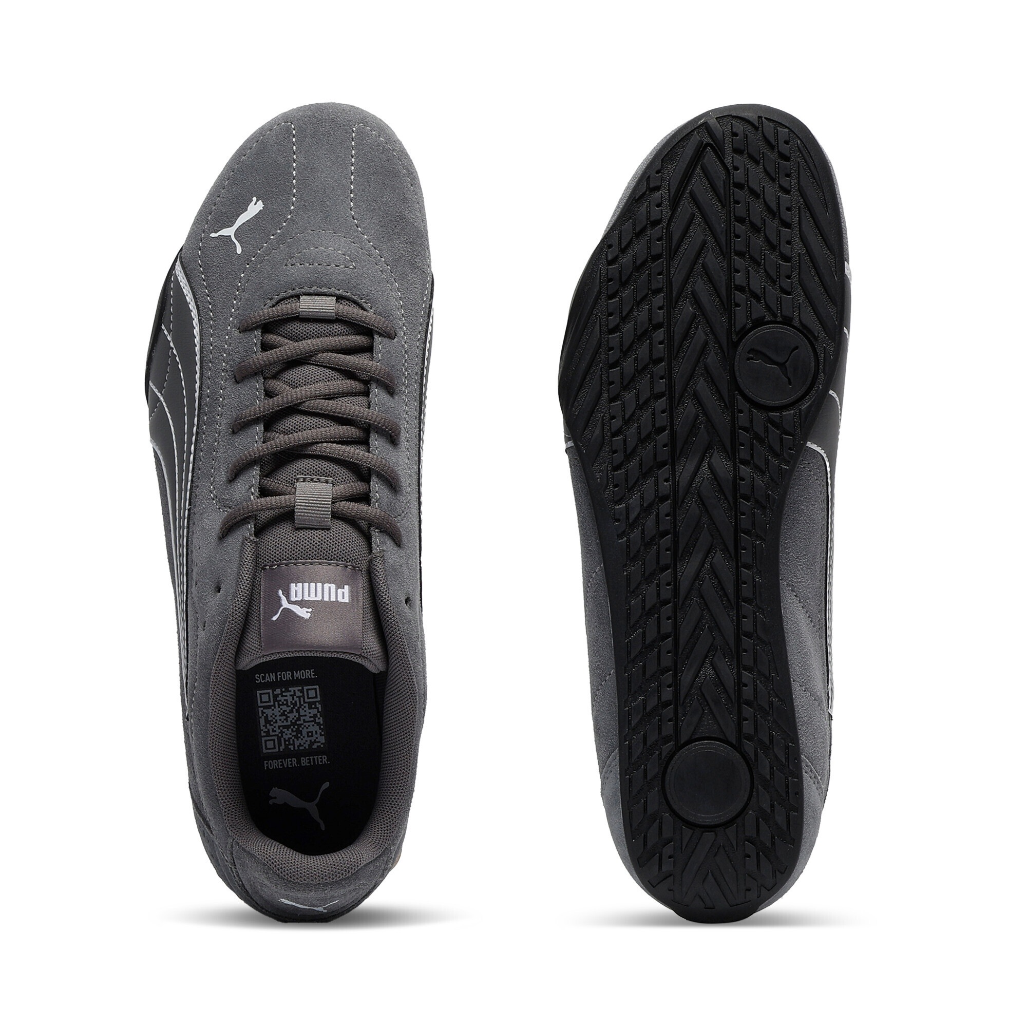 Sneaker PUMA "PUMA Catch Sneakers Erwachsene", Damen, Gr. 41, cool schwarz gray weiß, Obermaterial: Textil, Kuhleder, Synthetik; Futter: Textil; Innensohle: Textil; Laufsohle: Gummi, Schuhe Sneaker 3