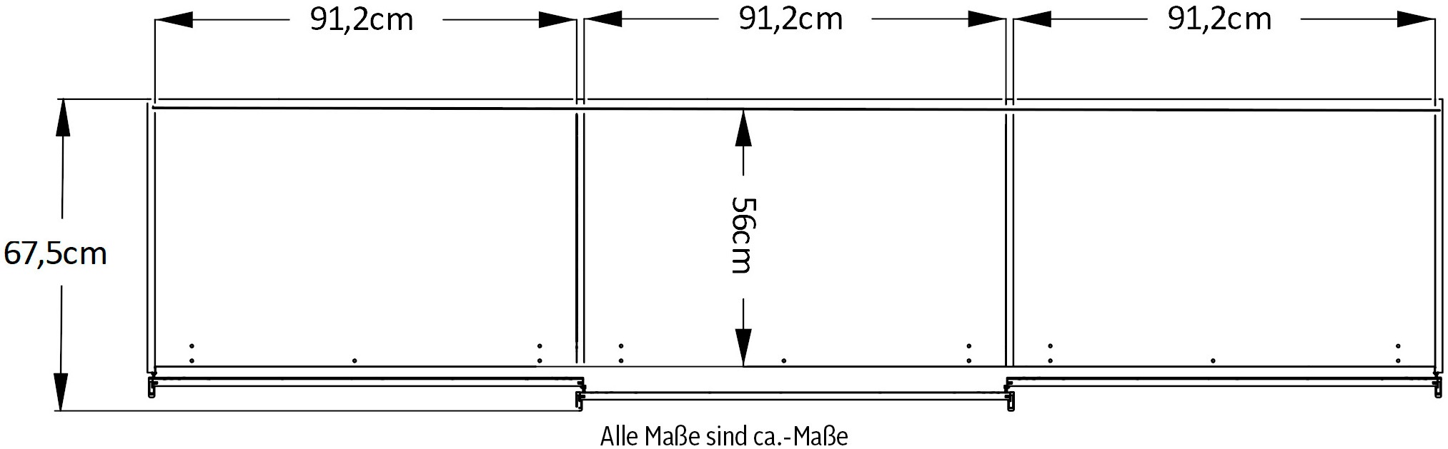 STAUD Schwebetürenschrank »Sinfonie Plus, edles Design in hochwertiger Qualität, Made in Germany«, Mit Spiegeltür und vier verschiedenen Ausstattungsvarianten