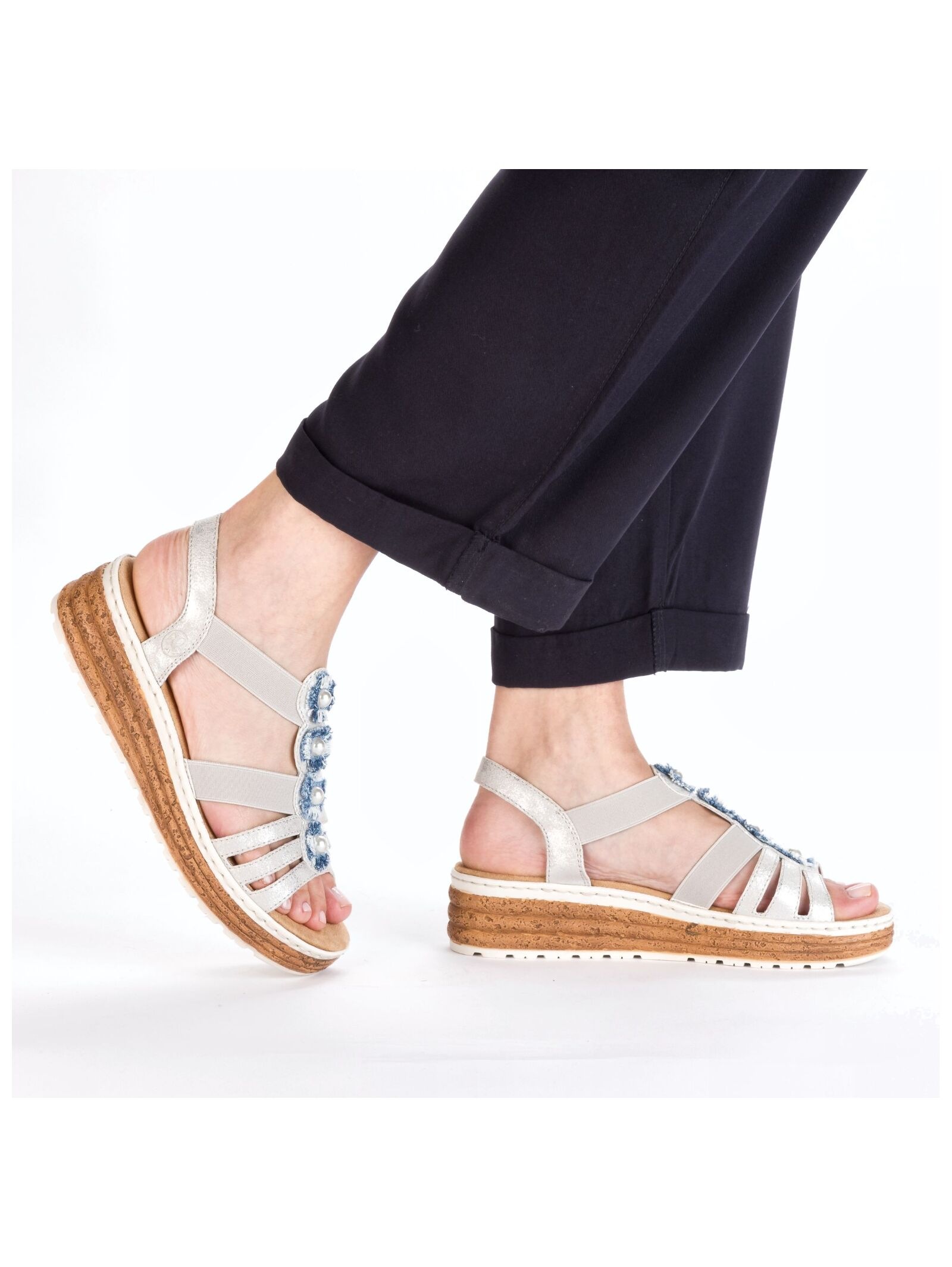 Rieker Keilsandalette »Rieker Sandalen Lederimitat«