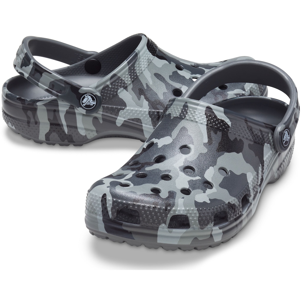 Crocs Clog »Classic Printed Camo Clog«, Sommerschuh, Gartenschuh, Poolslides, mit allover Muster