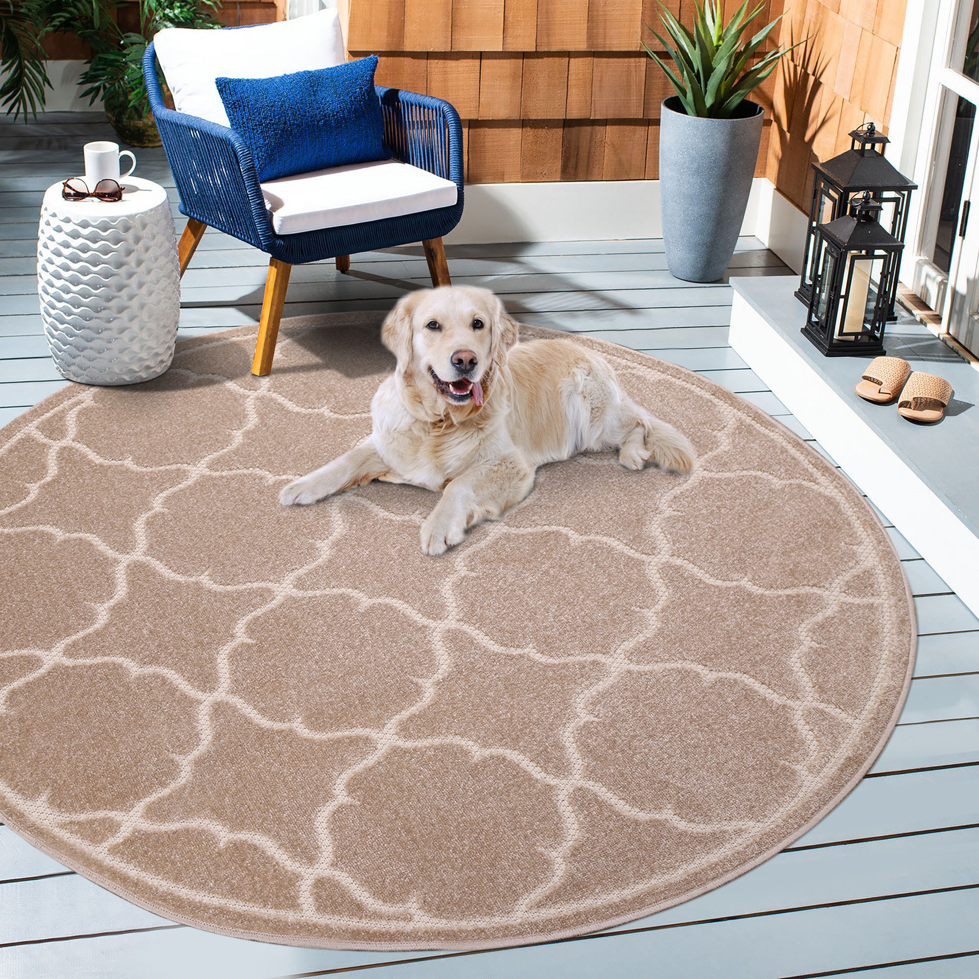 Sanat Teppich "Berlin" rund 6 mm Höhe In -und Outdoor geeignet, robust und günstig online kaufen