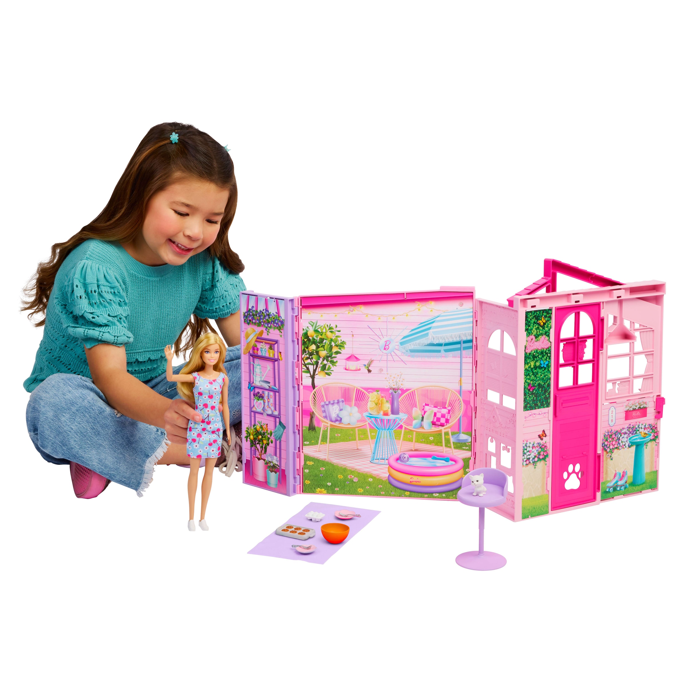 Barbie Puppenhaus »Barbie Weekend Escape House mit Puppe« tragbar
