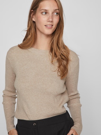 Vila Rundhalspullover "VICOMFY O-NECK L/S KNIT TOP/SU - NOOS" günstig online kaufen