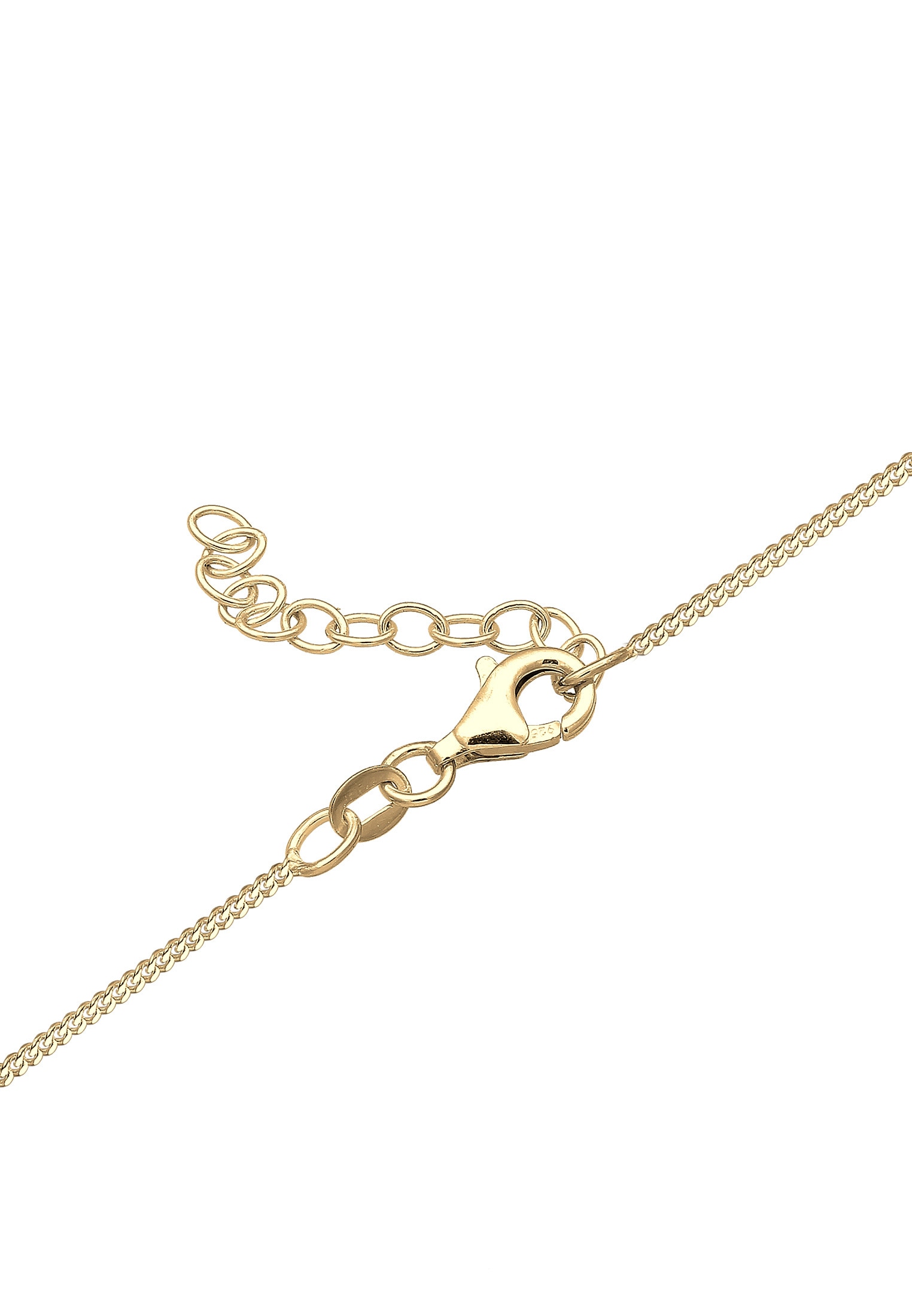 Elli Gliederkette »Layer Glas Kristalle Weiß 925 Sterling Silber«
