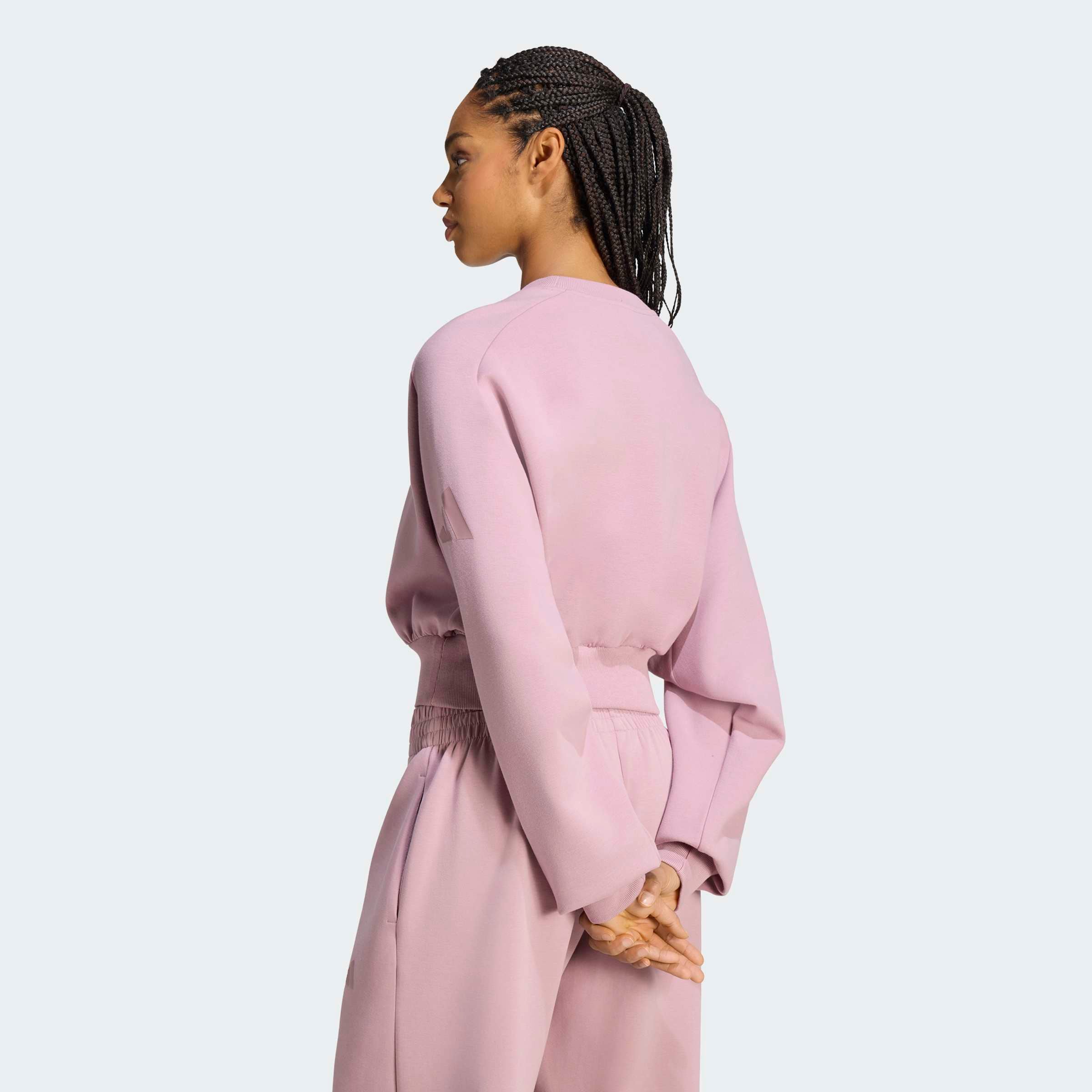adidas Sportswear Sweatshirt »W ALL SZN SL SW«, mit angesetztem Bündchen, aus weichem, leichtem Material
