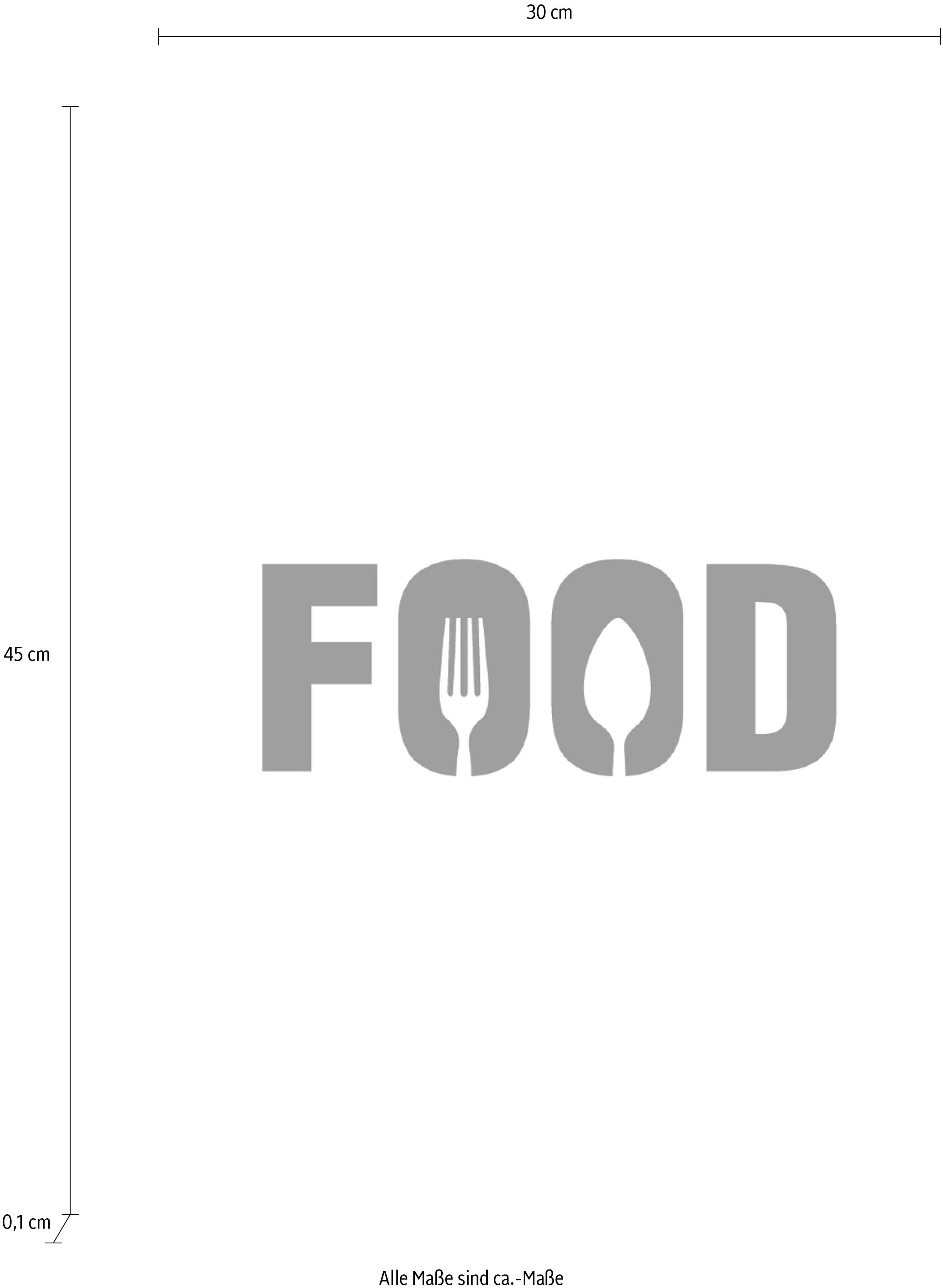 queence Wanddekoobjekt "FOOD", Stahlschild, Blechschild, Spruch, Witzig, Wa günstig online kaufen