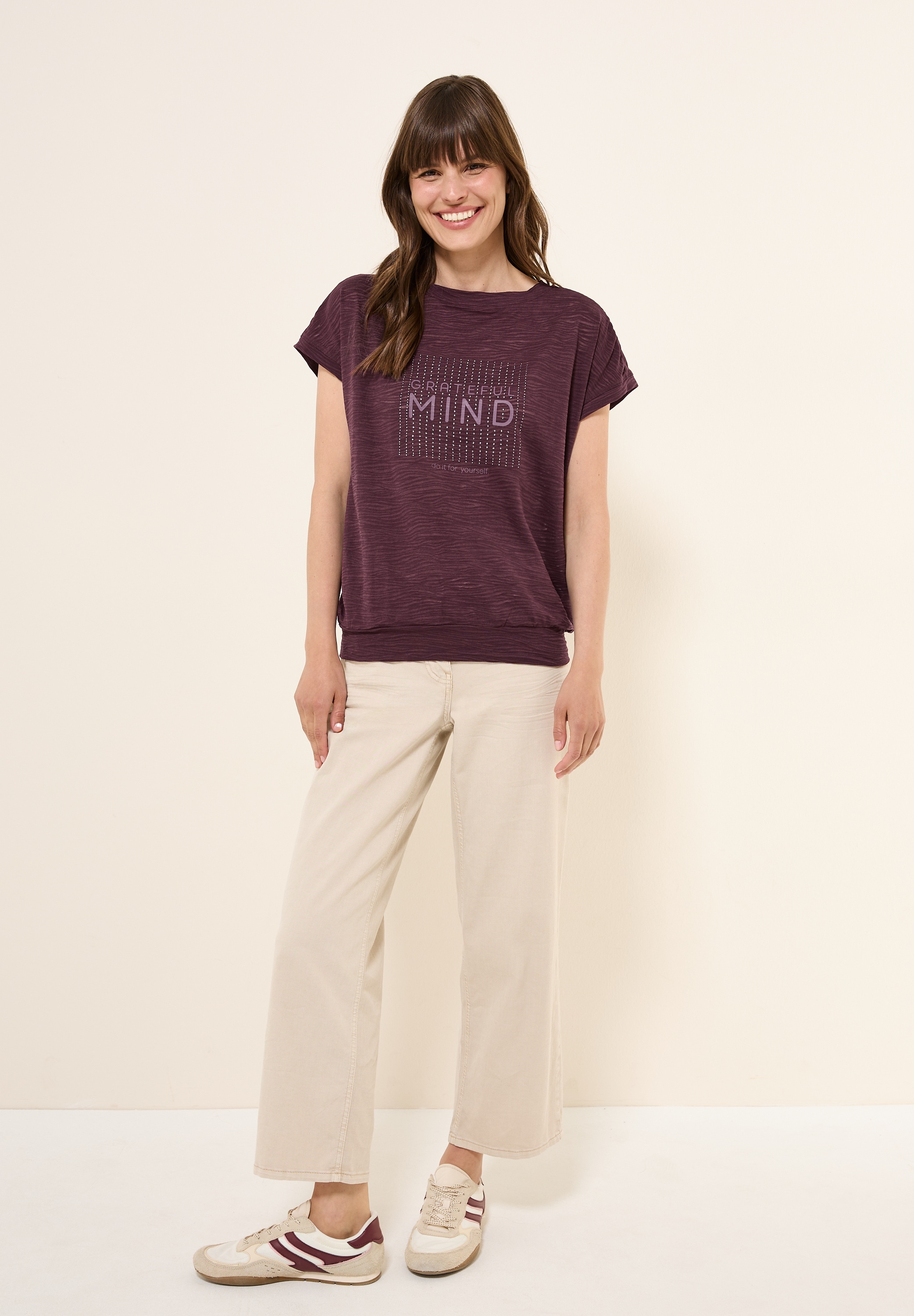 Cecil T-Shirt, mit U-Boot-Ausschnitt